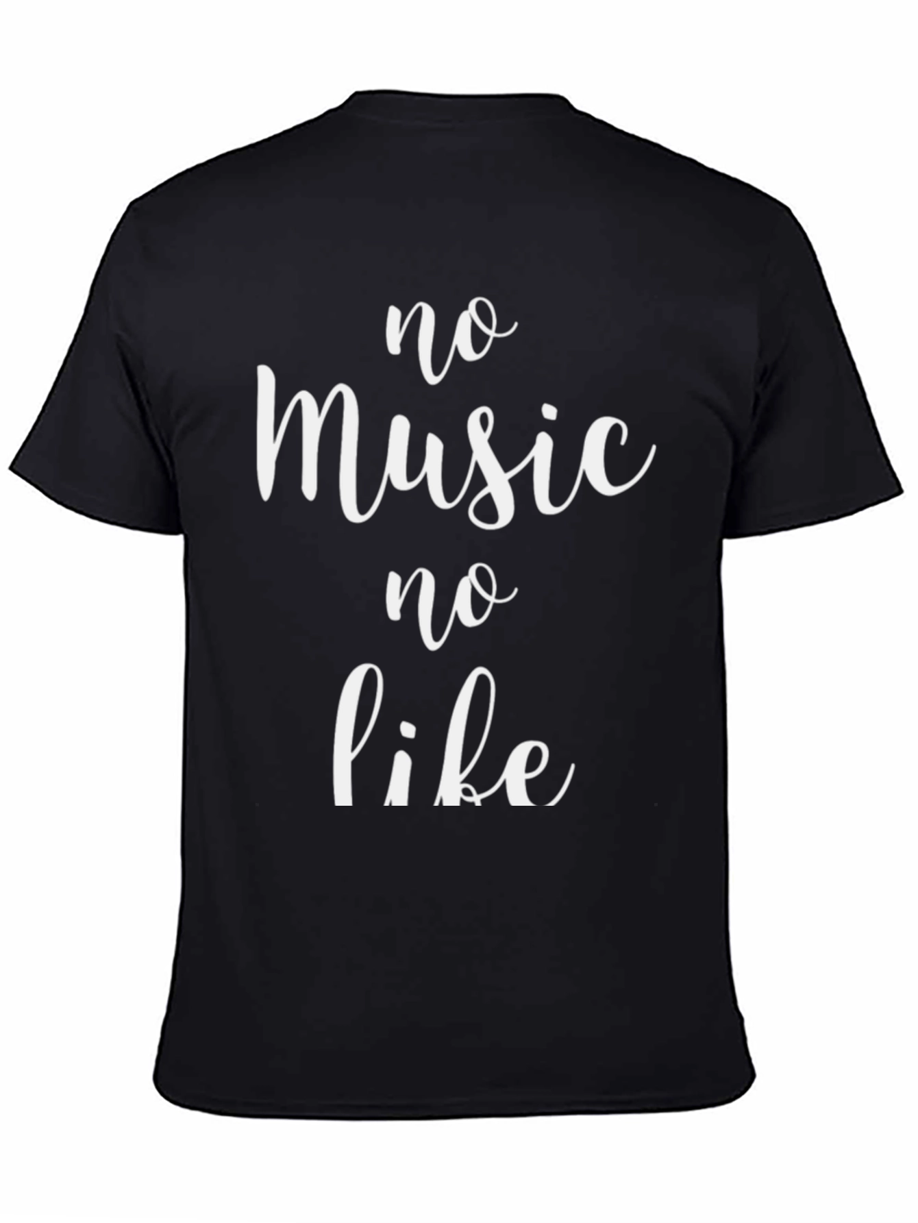 No Music No Life Black T-Shirt