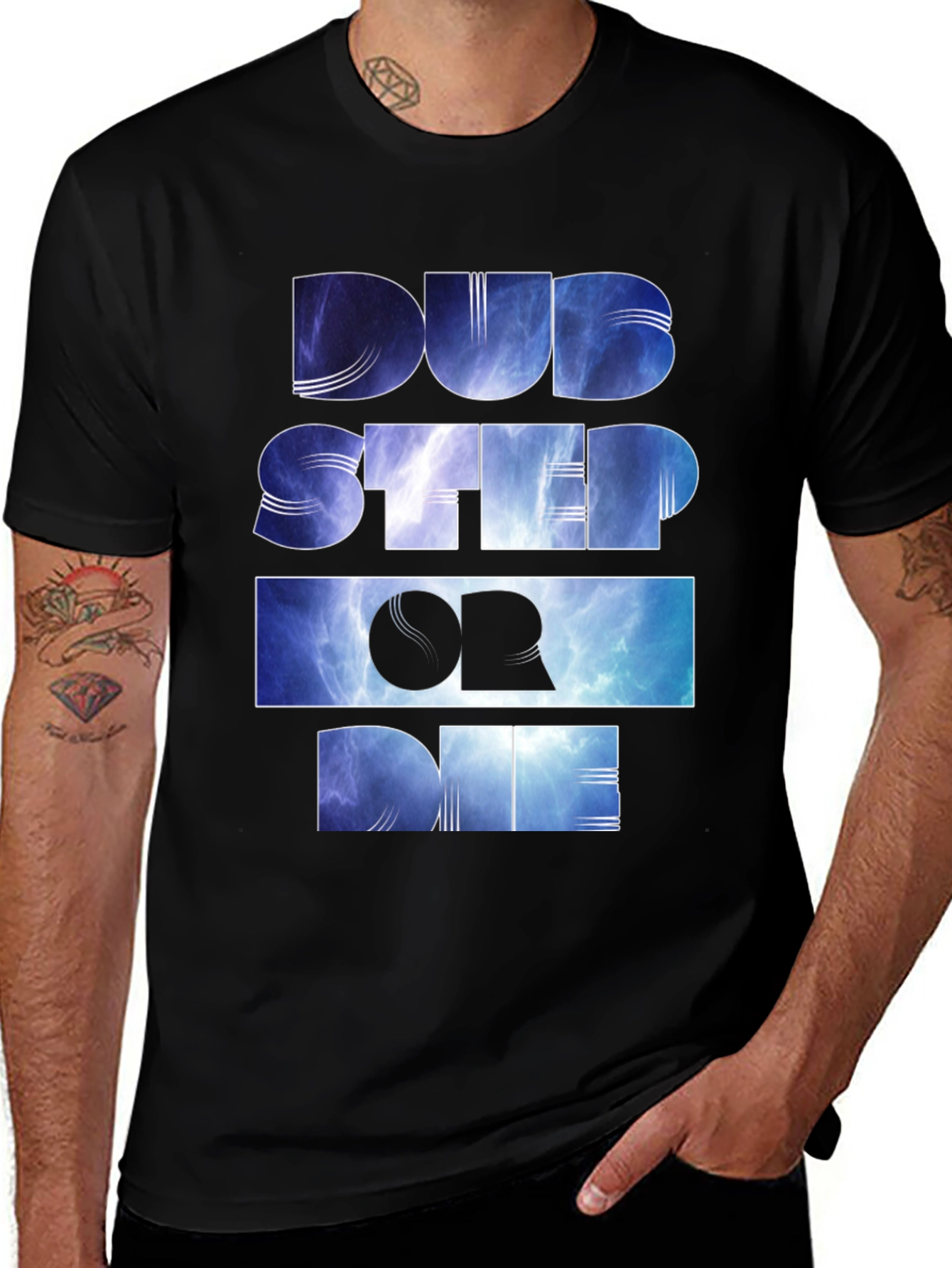 Dubstep Or Die Graphic Tee - Black Cotton T-Shirt