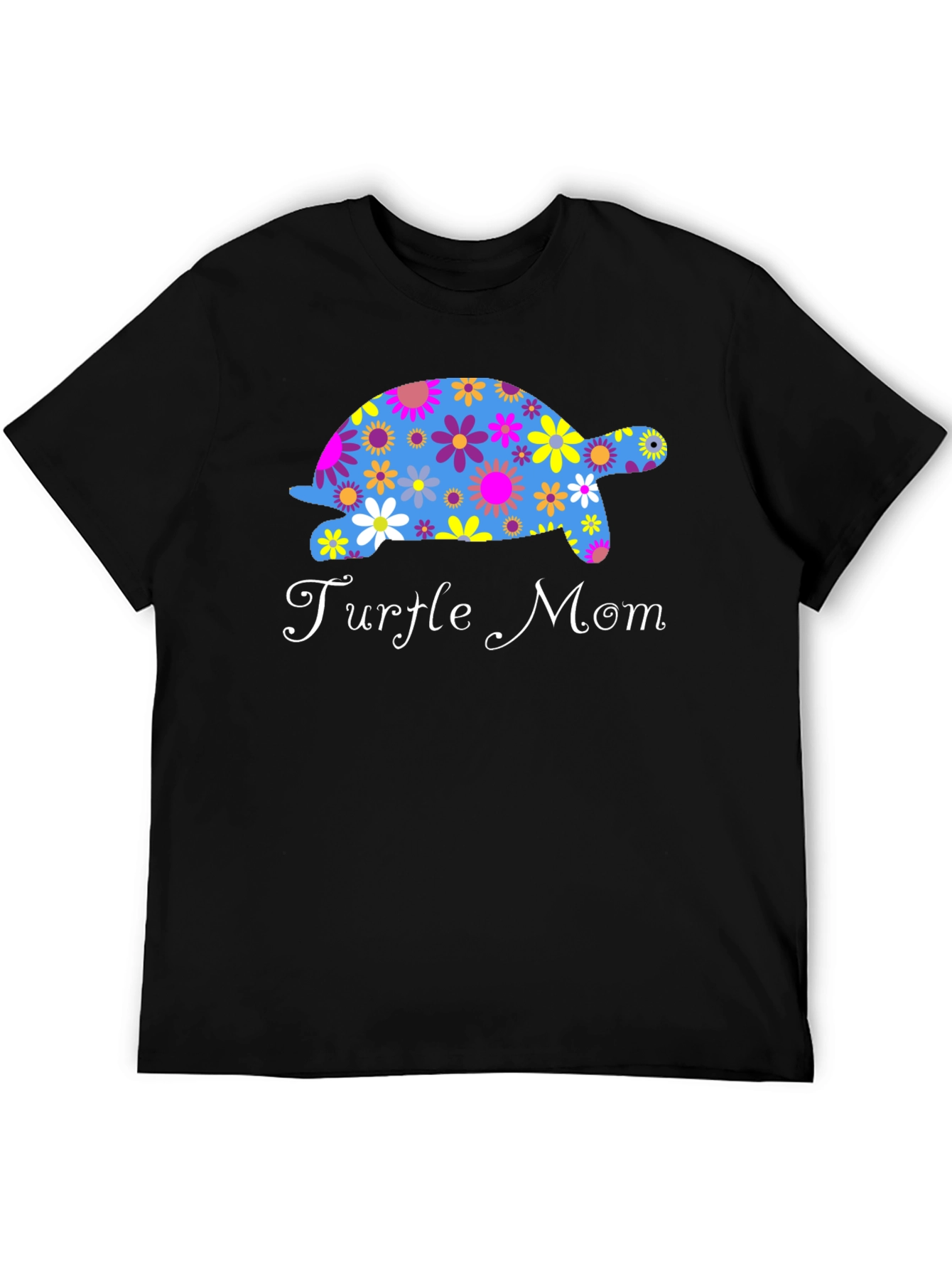Turtle Mom Floral Graphic T-Shirt