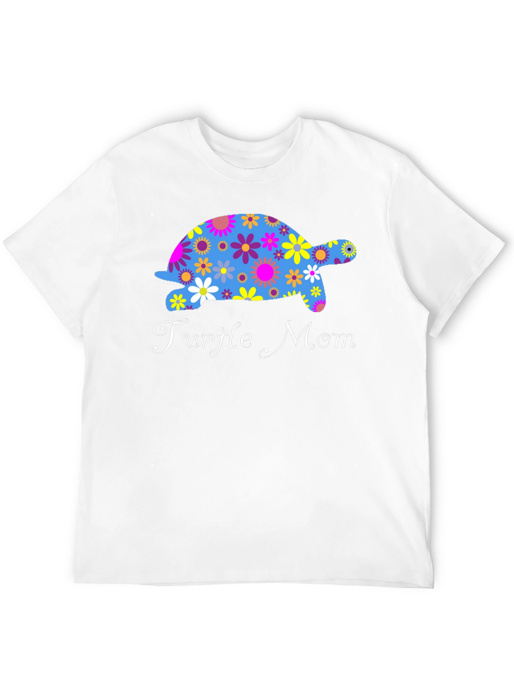 Turtle Mom Floral Graphic T-Shirt
