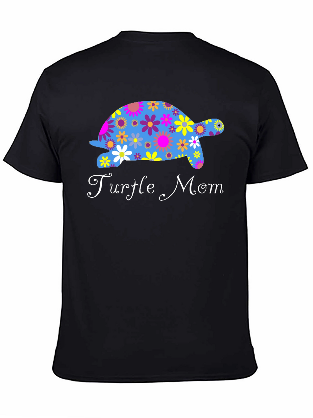 Turtle Mom Floral Graphic T-Shirt