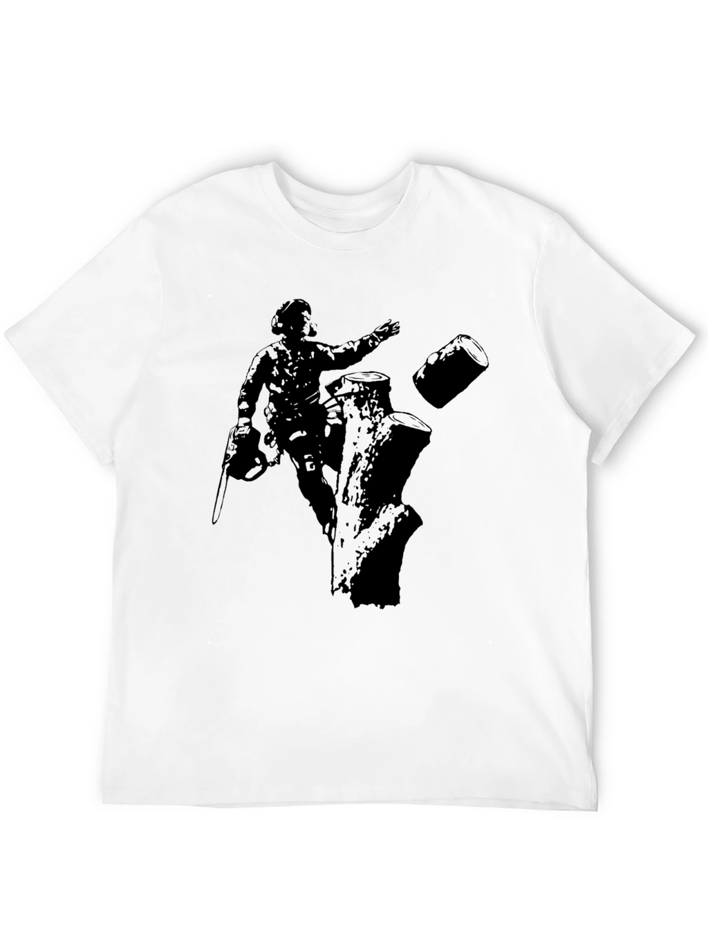 Lumberjack Silhouette Black T-Shirt
