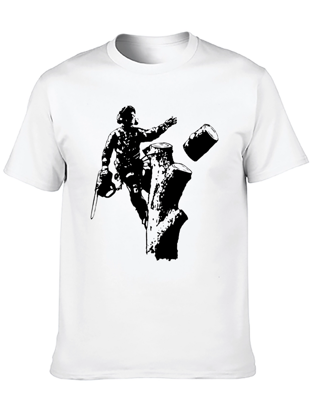 Lumberjack Silhouette Black T-Shirt