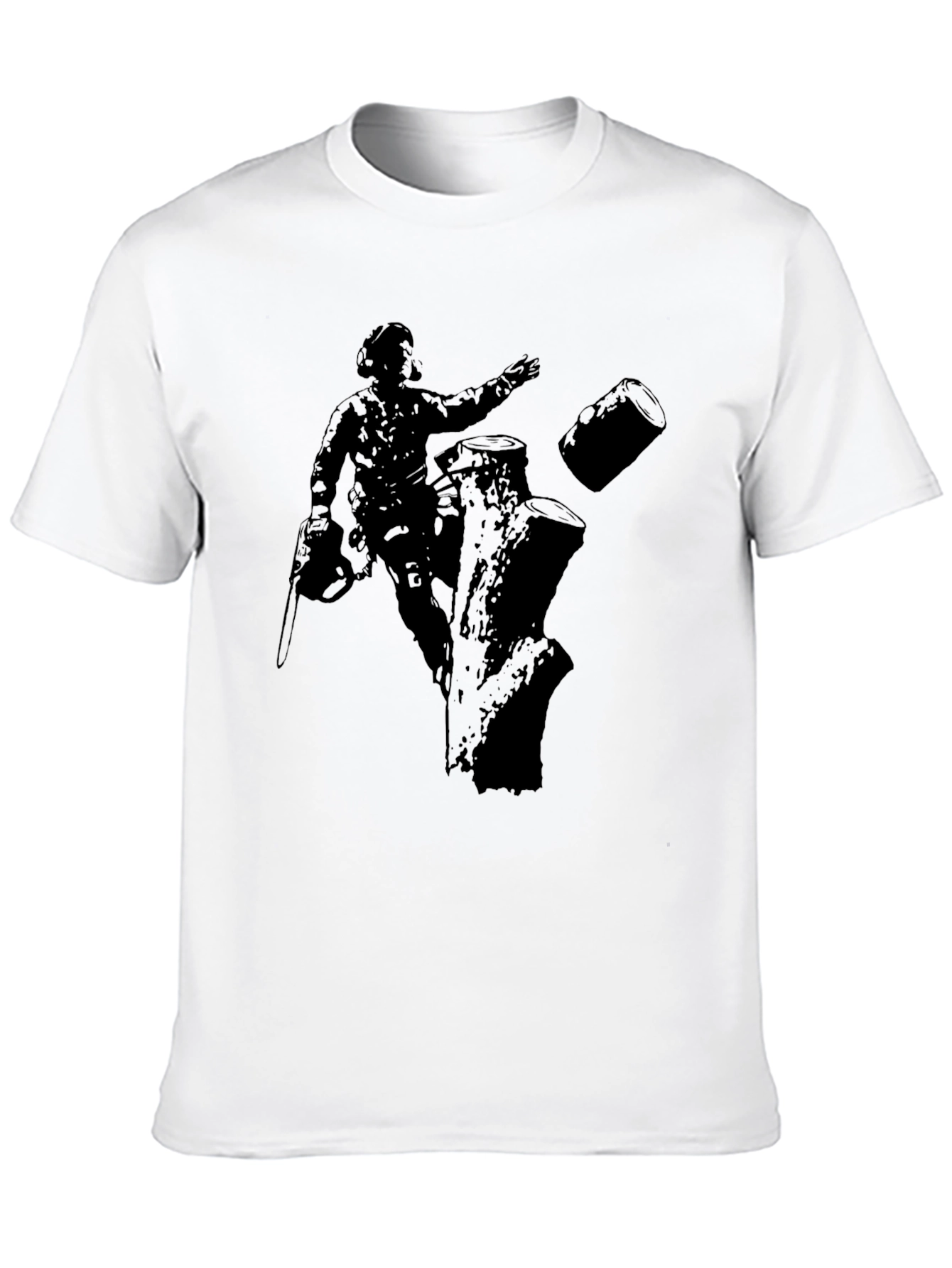 Lumberjack Silhouette Black T-Shirt