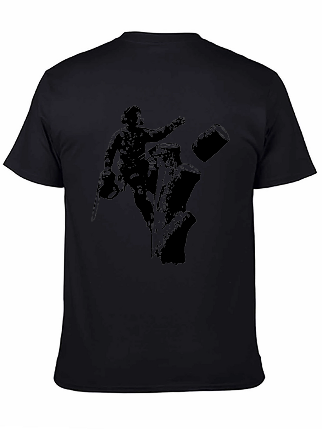 Lumberjack Silhouette Black T-Shirt