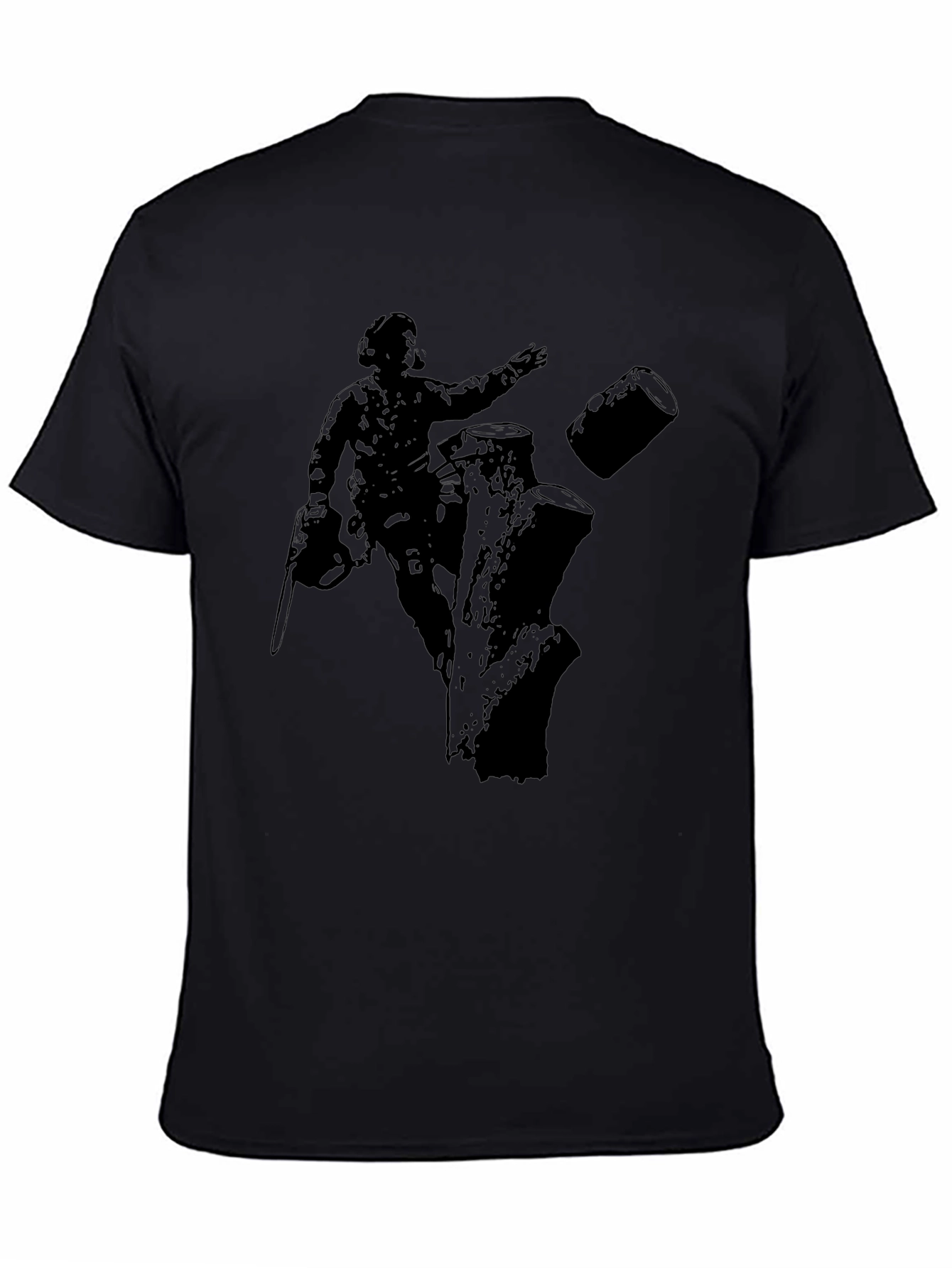Lumberjack Silhouette Black T-Shirt