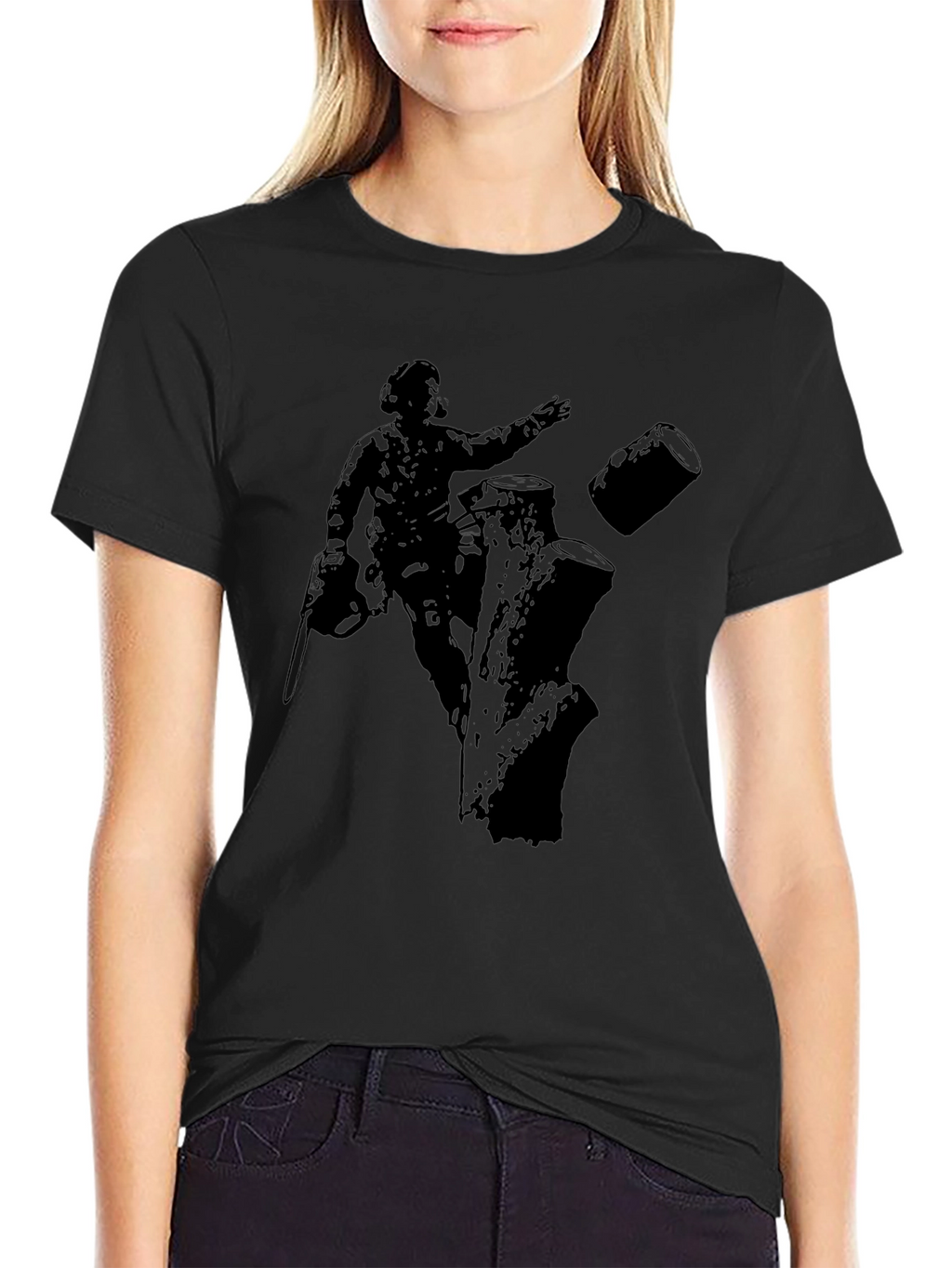 Lumberjack Silhouette Black T-Shirt