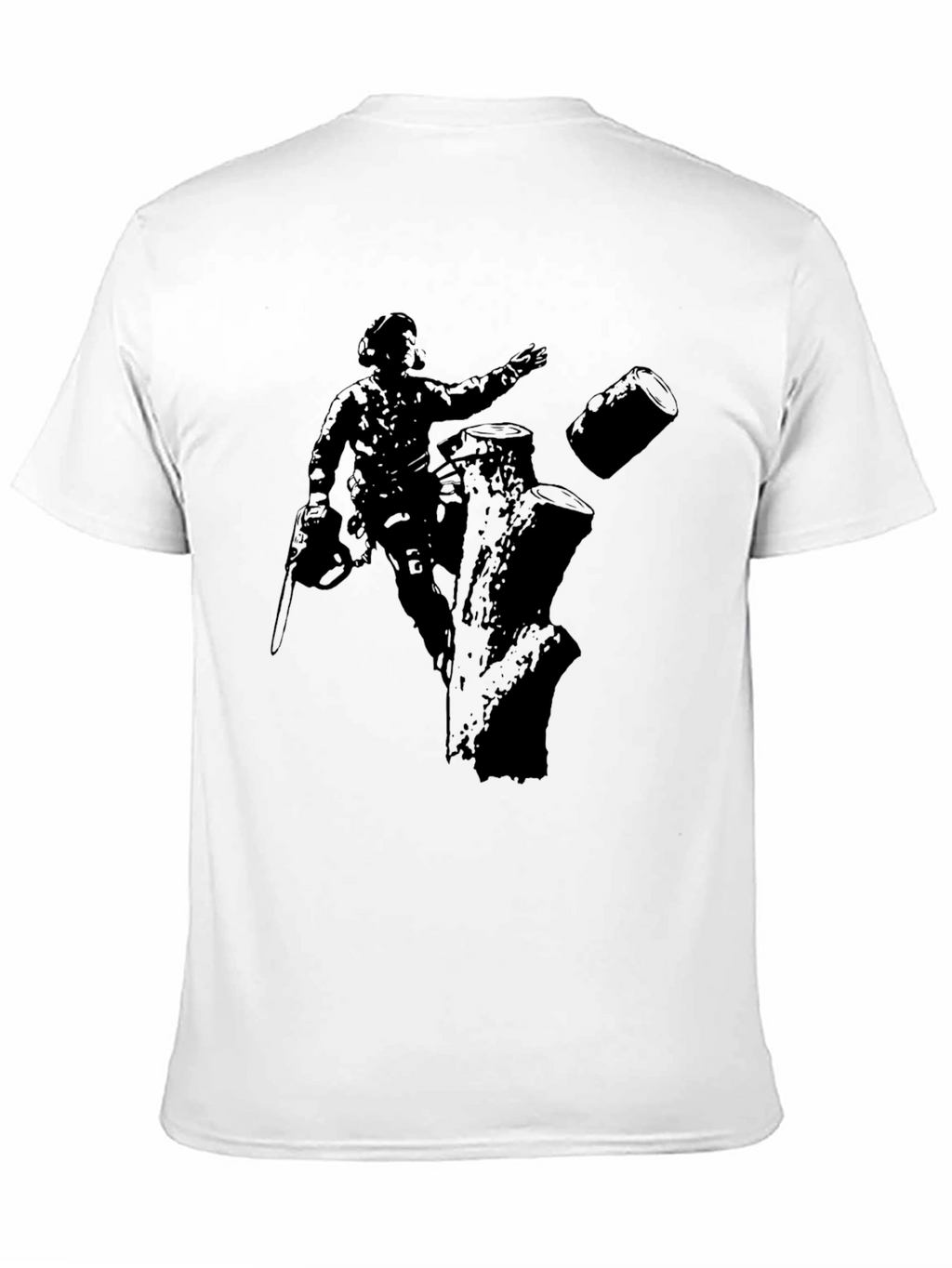 Lumberjack Silhouette Black T-Shirt
