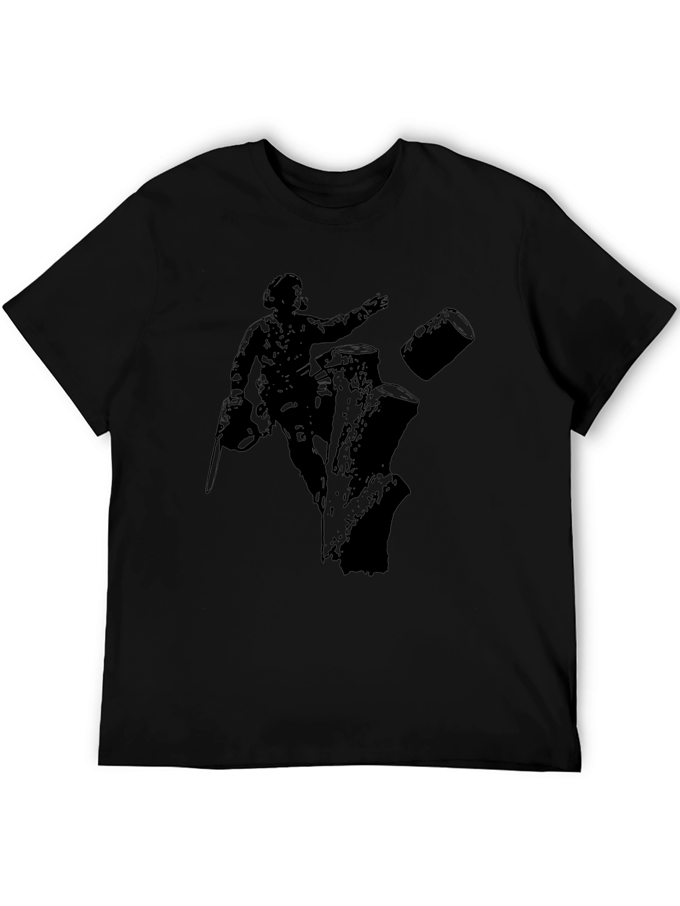 Lumberjack Silhouette Black T-Shirt