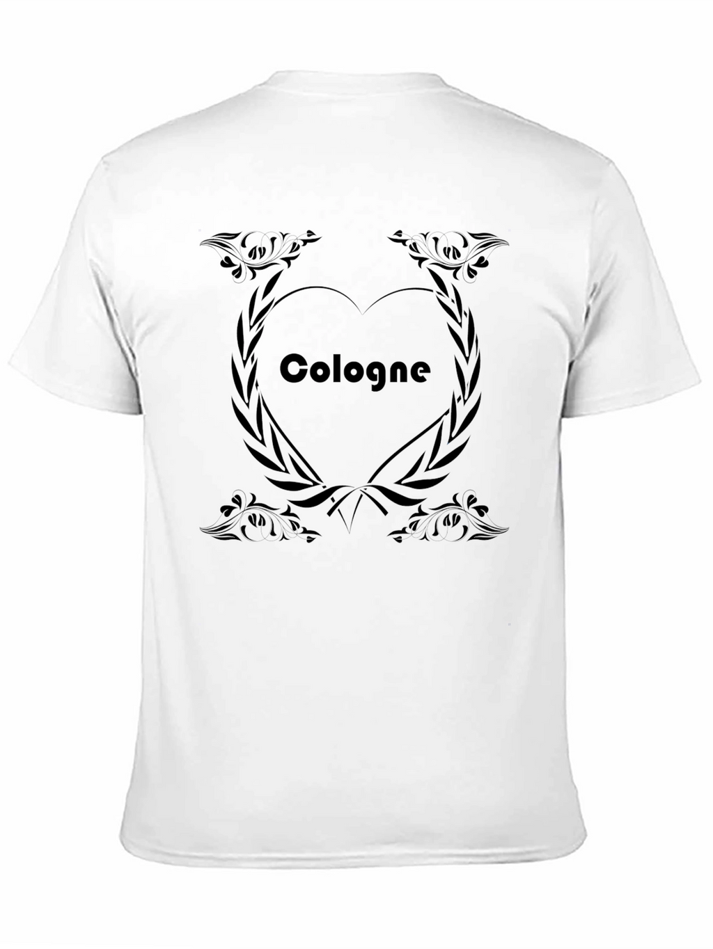 Cologne Heart Graphic Tee - Black Cotton Shirt