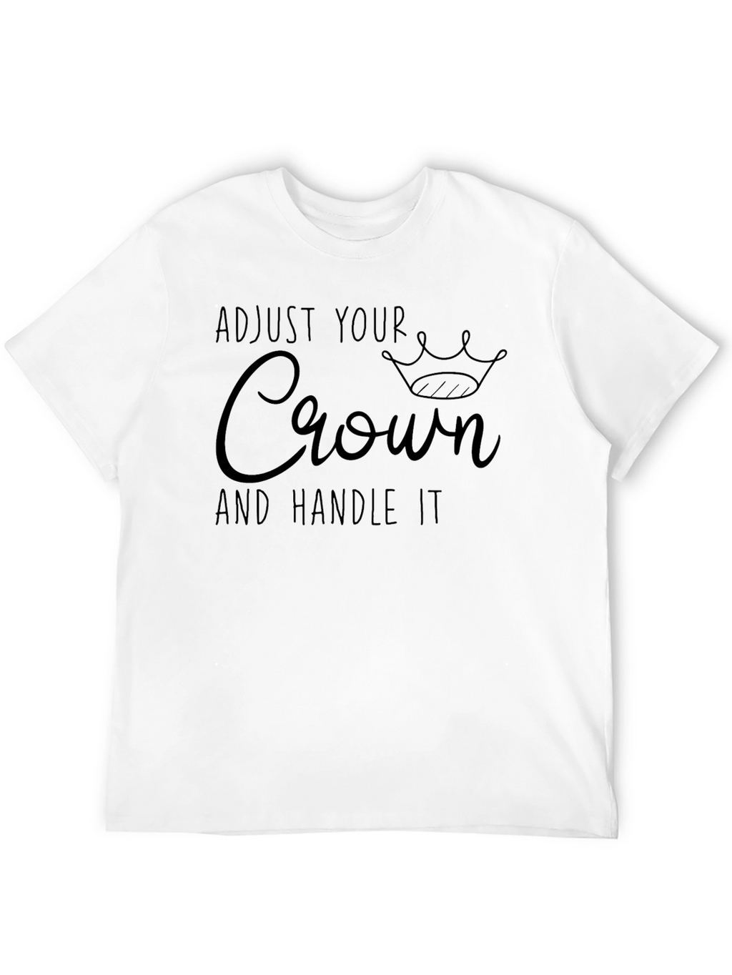 Adjust Your Crown T-Shirt - Black Cotton Blend