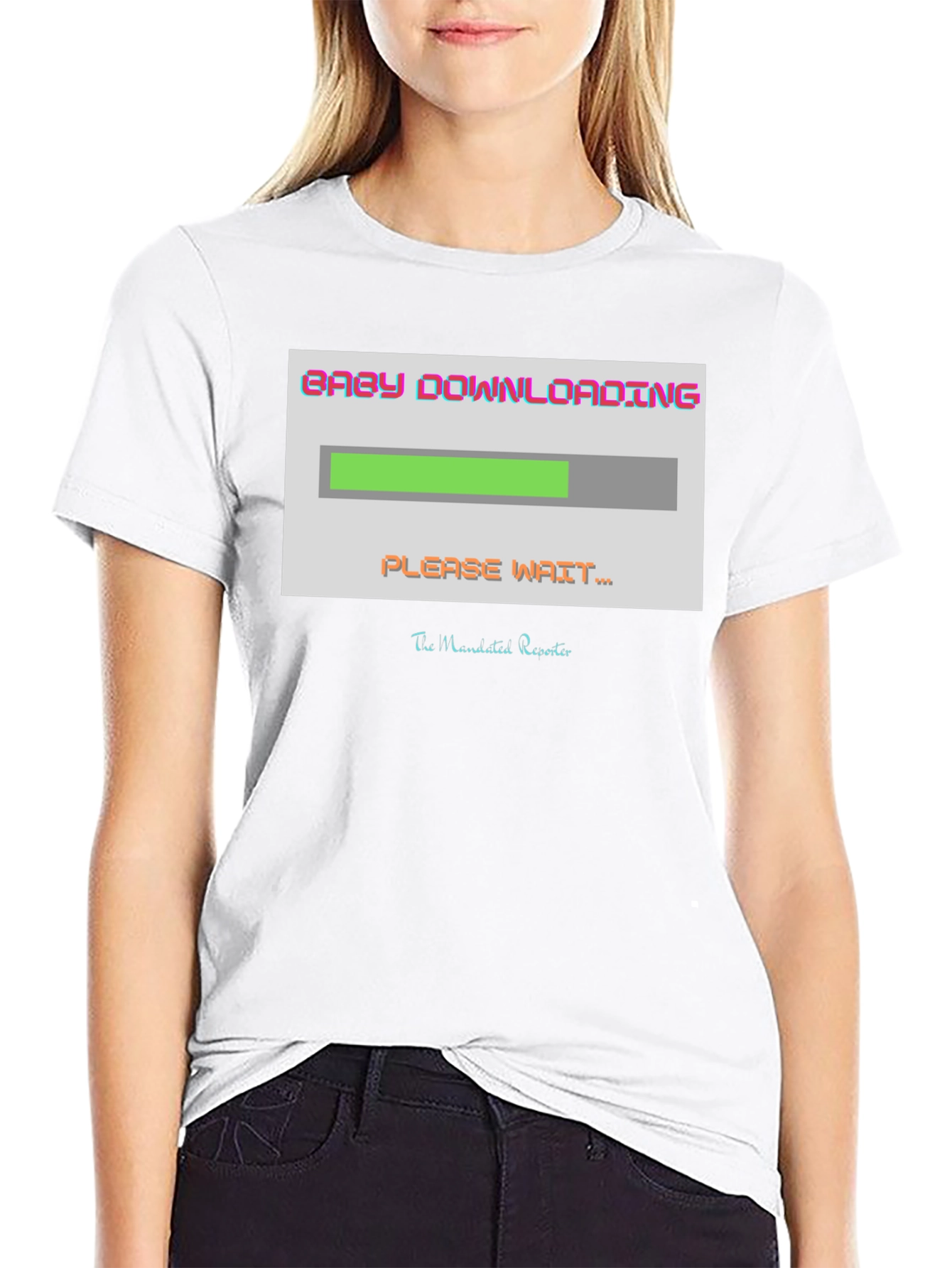 Baby Downloading Graphic T-Shirt - Expecting Parents
