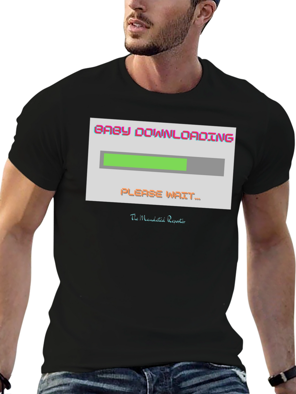 Baby Downloading Graphic T-Shirt - Expecting Parents
