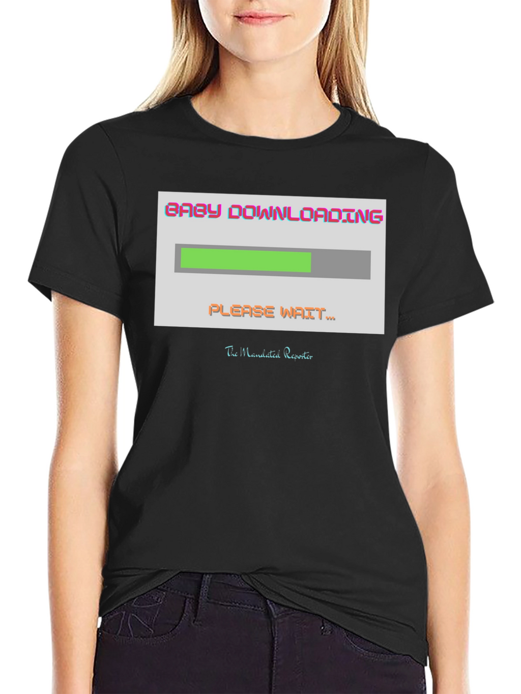 Baby Downloading Graphic T-Shirt - Expecting Parents