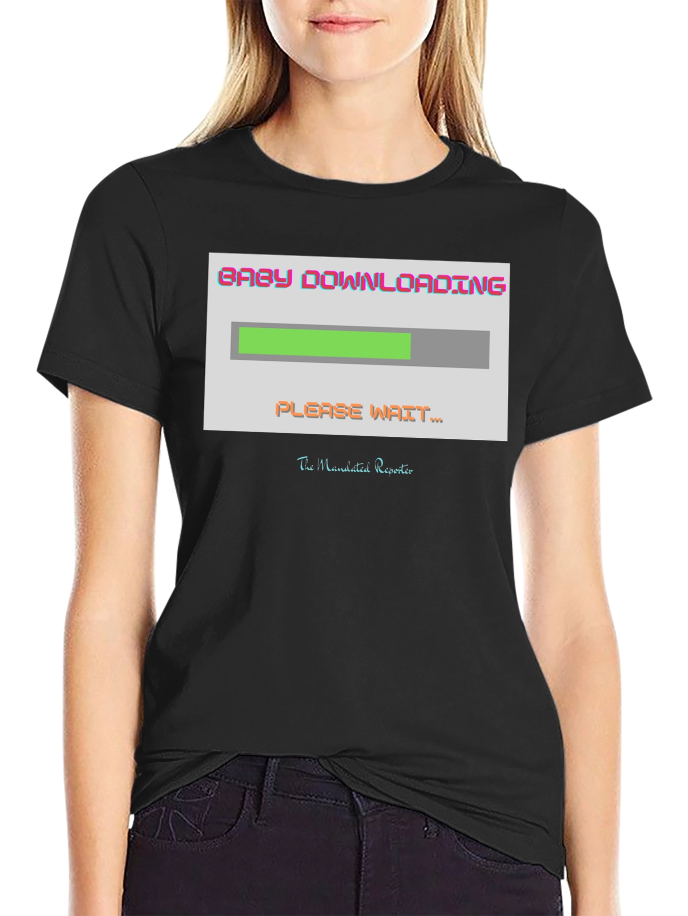 Baby Downloading Graphic T-Shirt - Expecting Parents