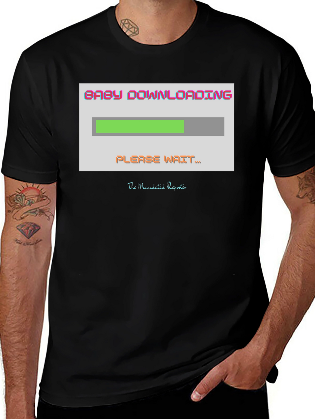 Baby Downloading Graphic T-Shirt - Expecting Parents
