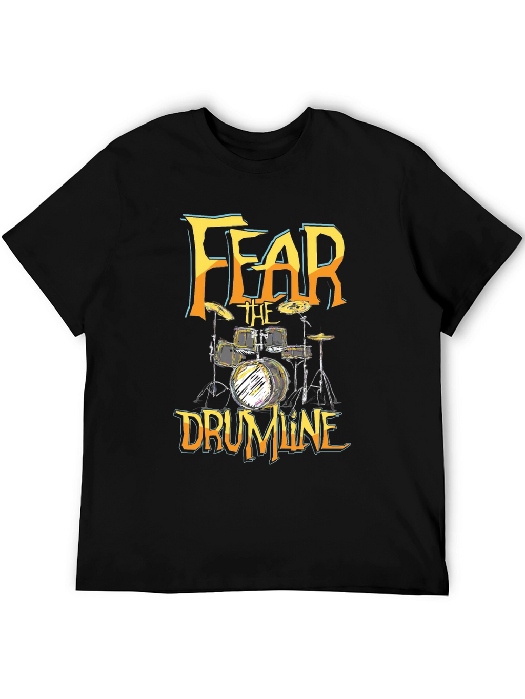 Fear The Drumline Graphic Tee - Black Cotton T-Shirt