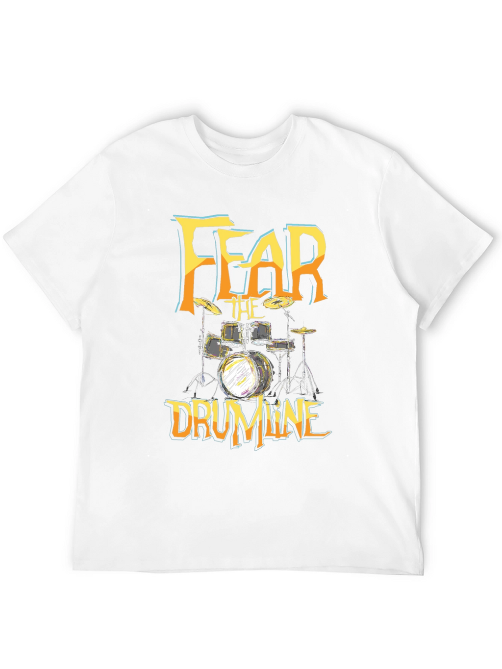 Fear The Drumline Graphic Tee - Black Cotton T-Shirt