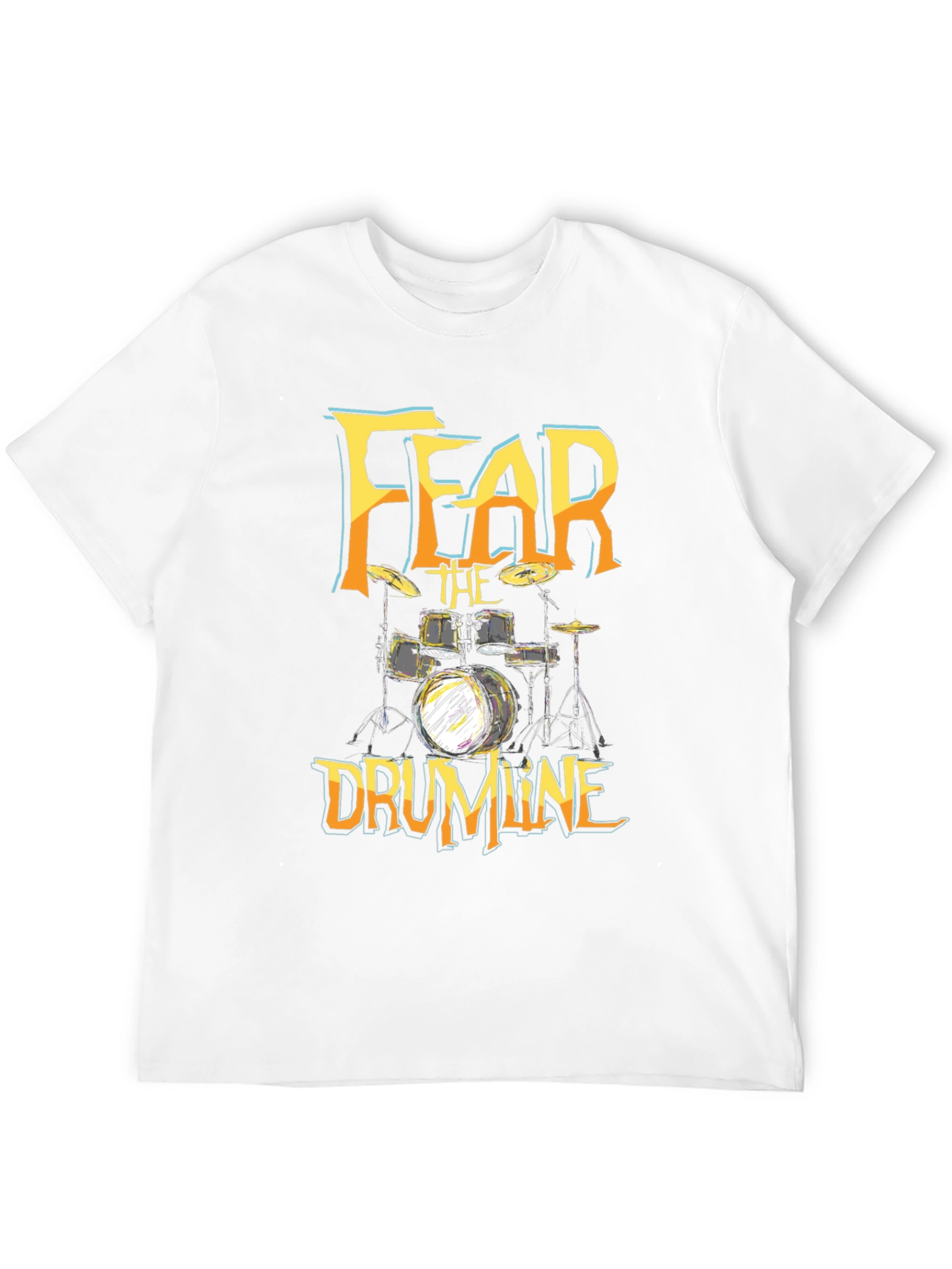Fear The Drumline Graphic Tee - Black Cotton T-Shirt