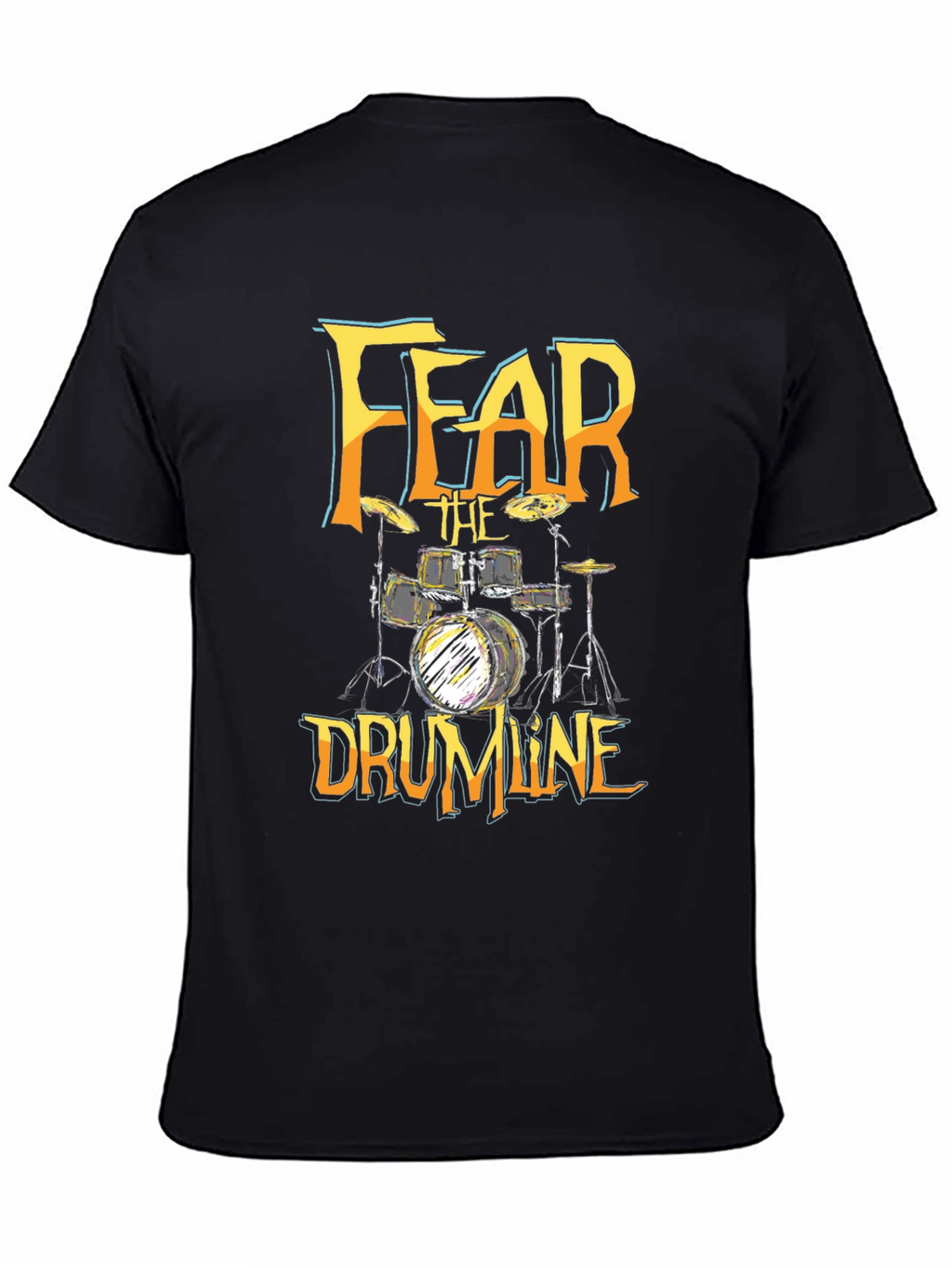 Fear The Drumline Graphic Tee - Black Cotton T-Shirt