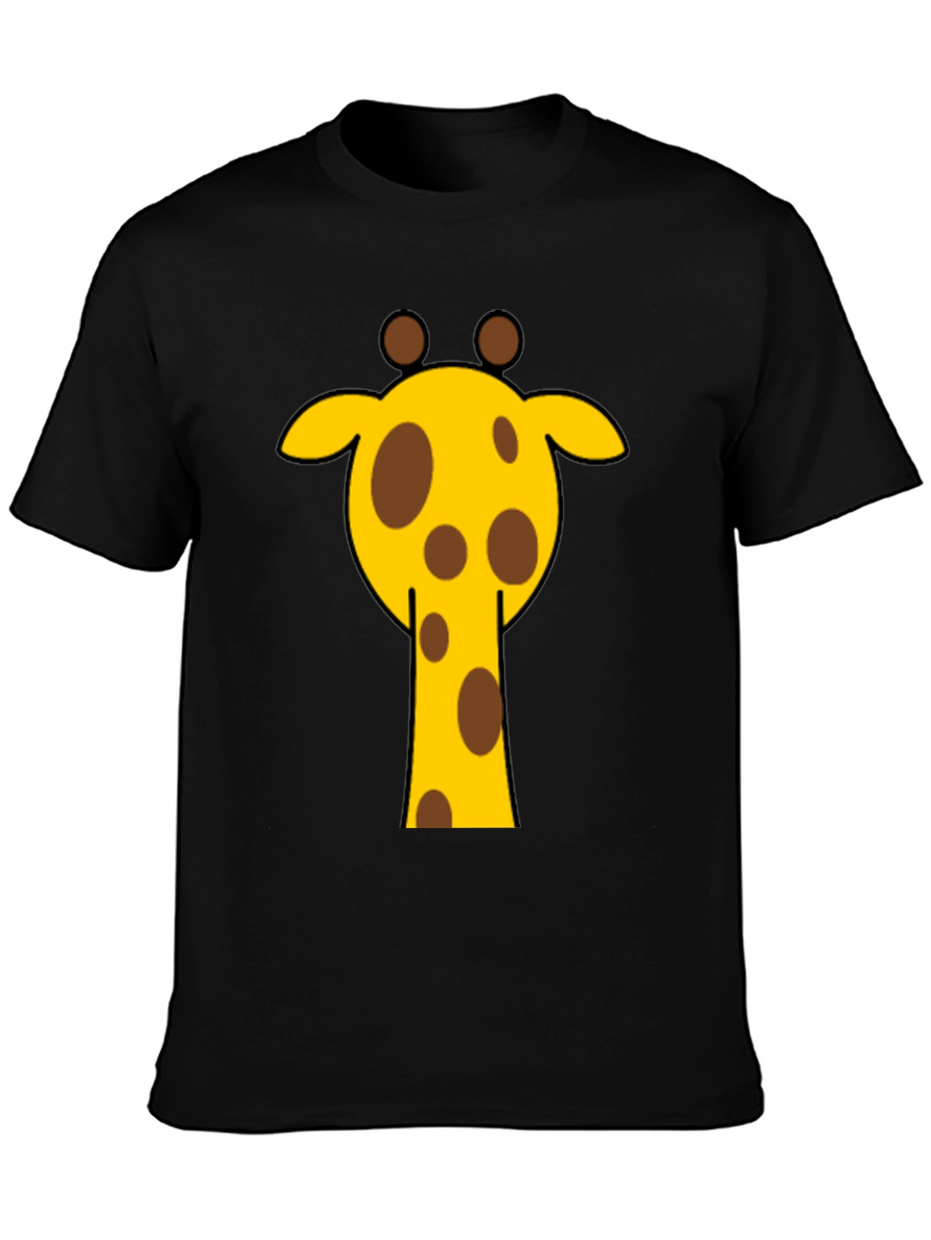 Giraffe Graphic Tee - Casual Black T-Shirt