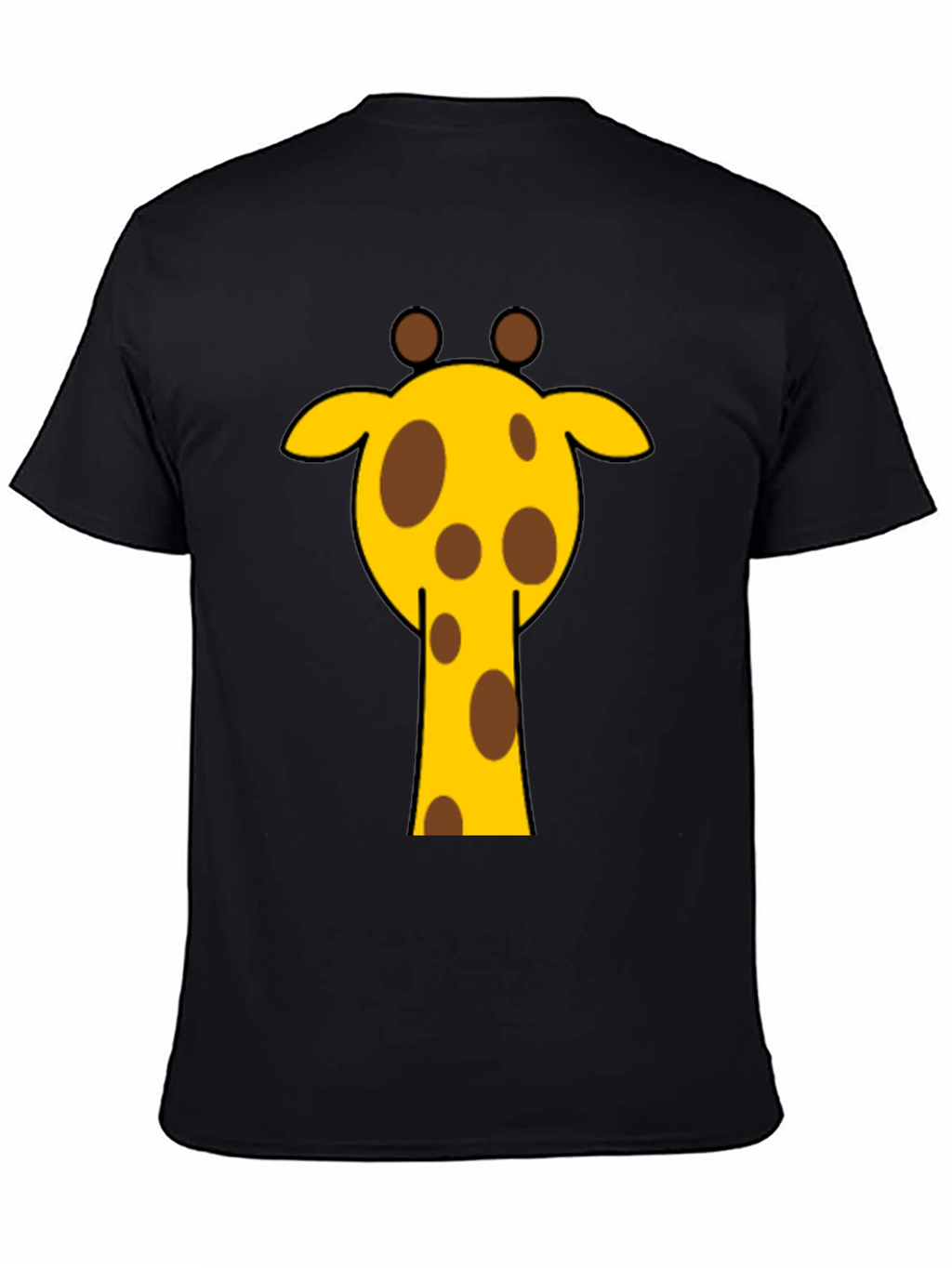 Giraffe Graphic Tee - Casual Black T-Shirt