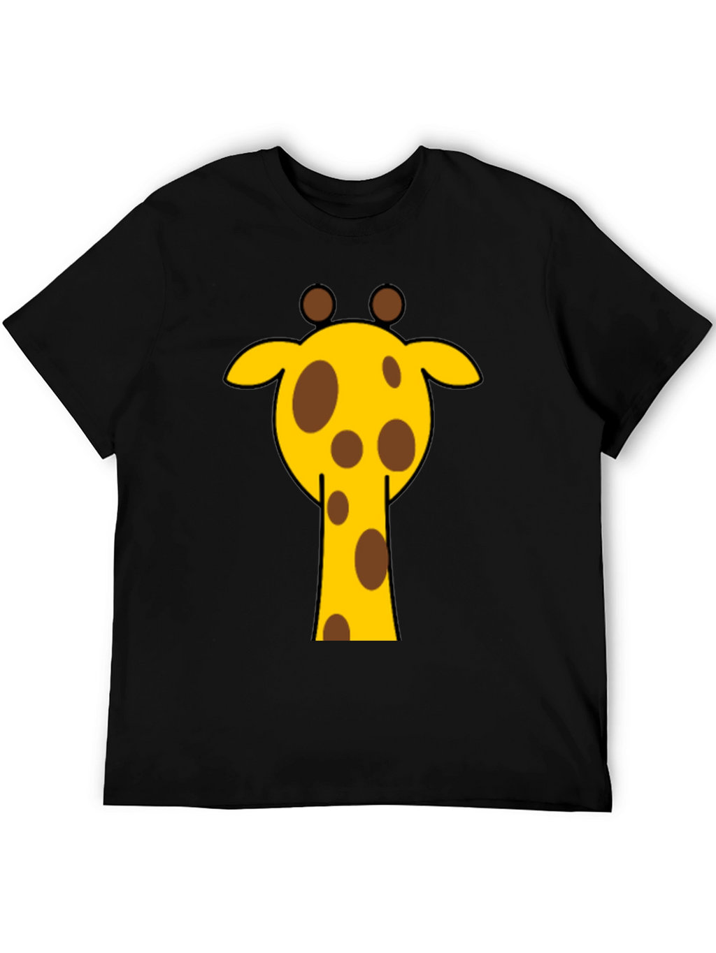 Giraffe Graphic Tee - Casual Black T-Shirt