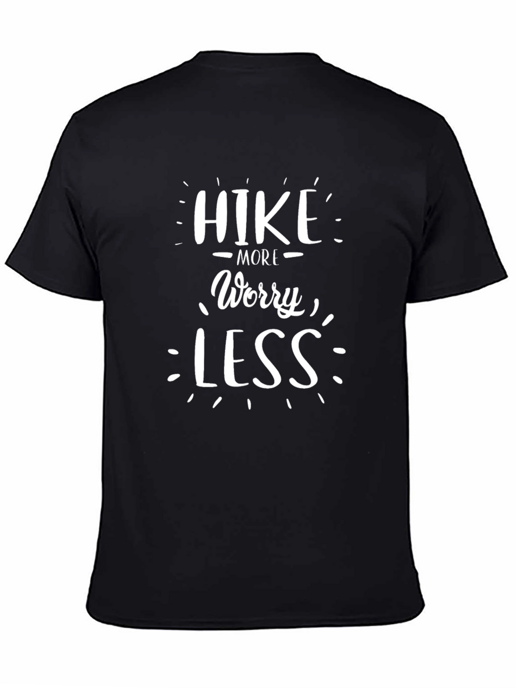 Hike More Worry Less Black Graphic Tee