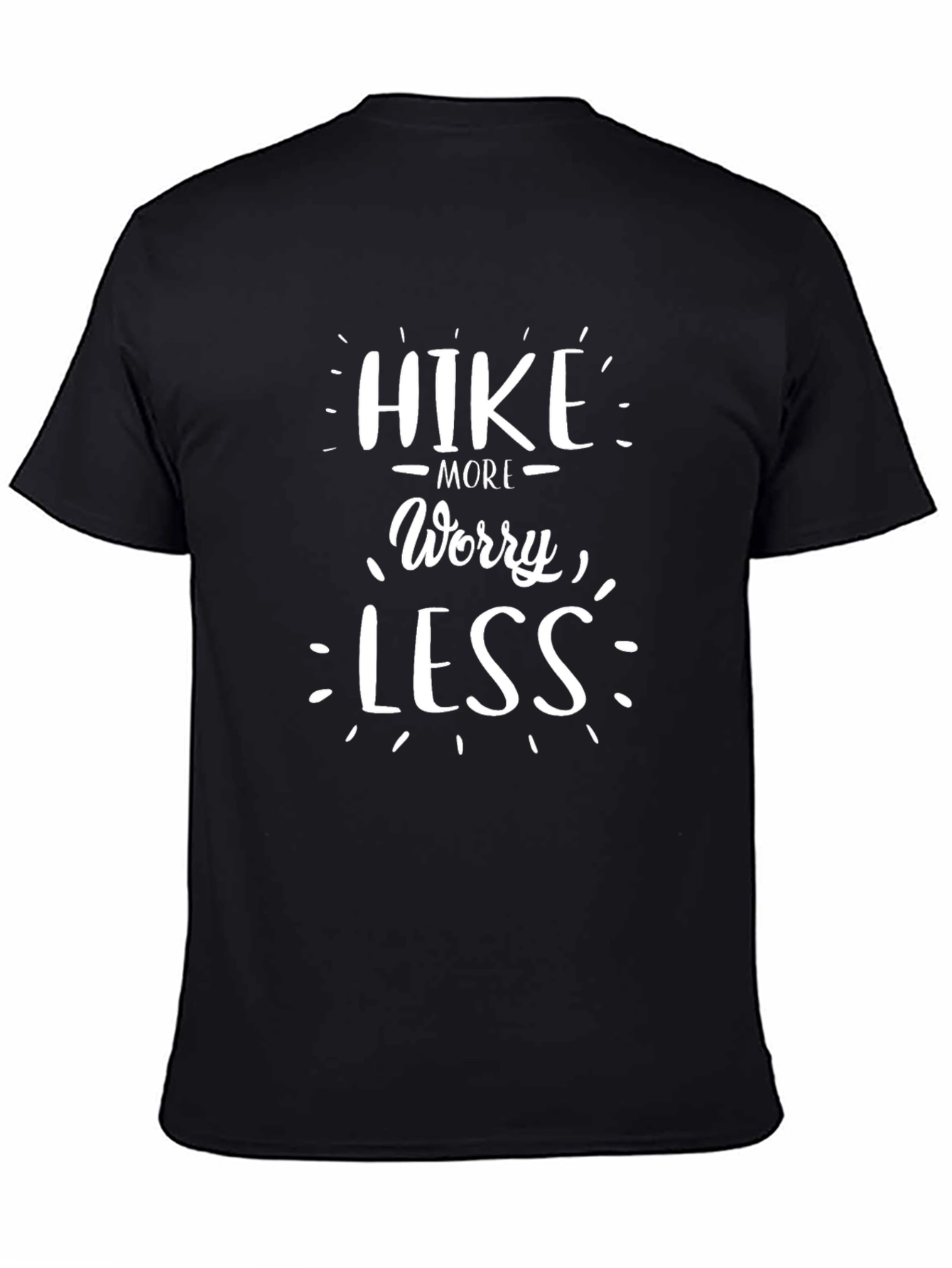 Hike More Worry Less Black Graphic Tee