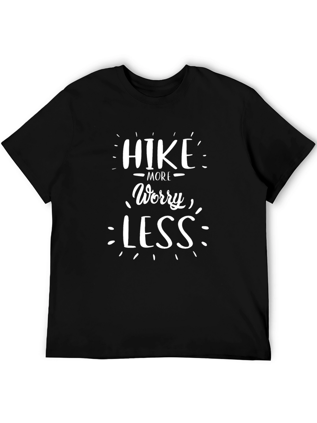 Hike More Worry Less Black Graphic Tee