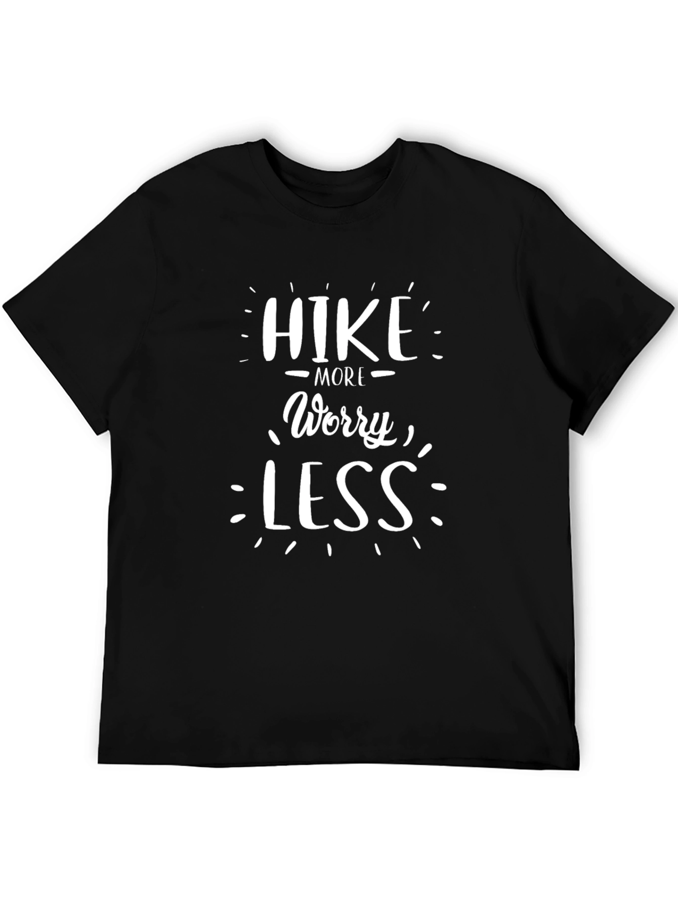 Hike More Worry Less Black Graphic Tee