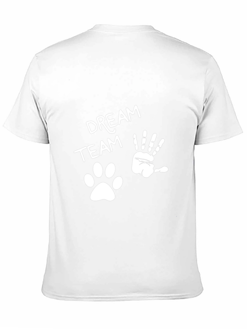 Dream Team T-Shirt - Paw Print & Hand Graphic