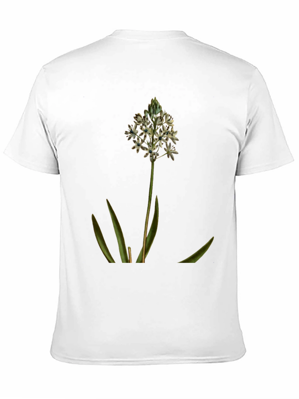 Botanical Flower Graphic Tee - Soft Black Cotton