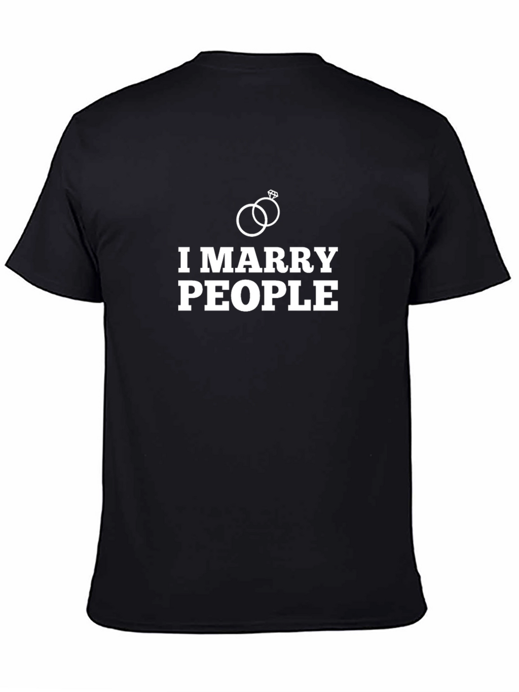 I Marry People Black Crewneck T-Shirt