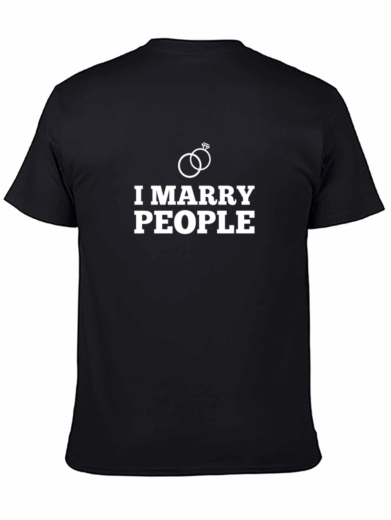 I Marry People Black Crewneck T-Shirt