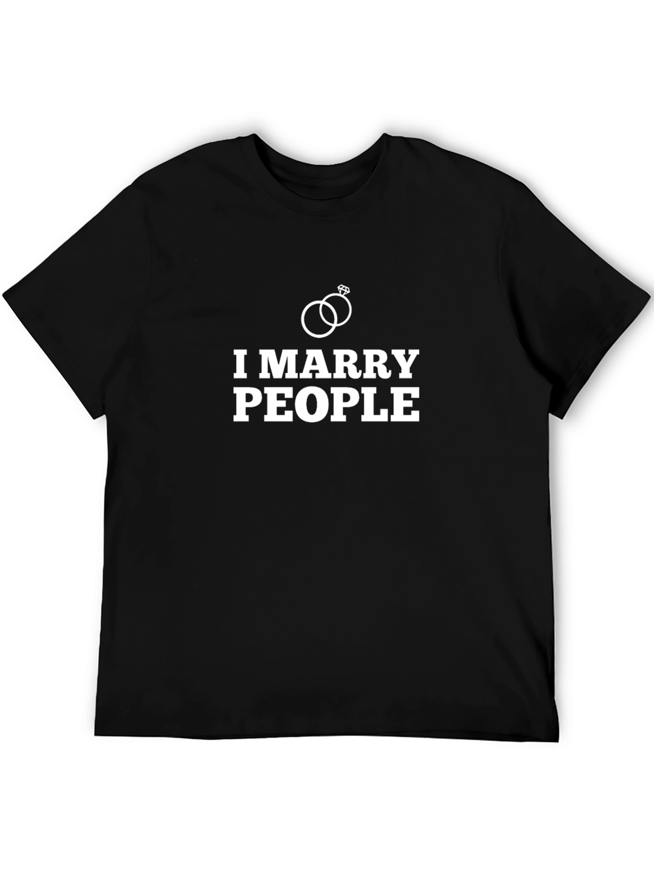 I Marry People Black Crewneck T-Shirt