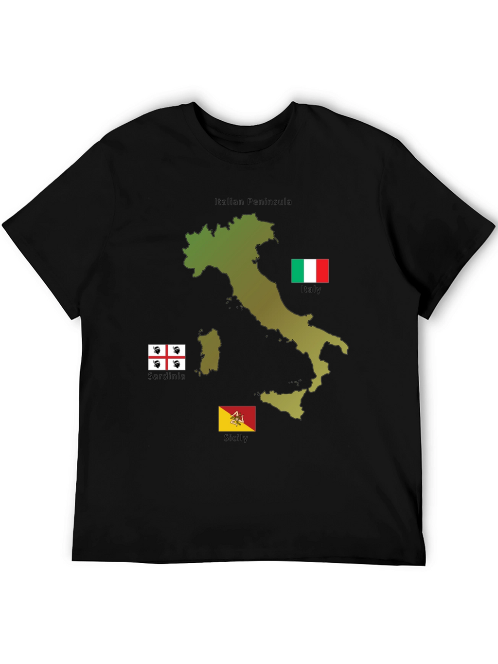 Italian Pride T-Shirt - Italian Peninsula Sardinia Sicily