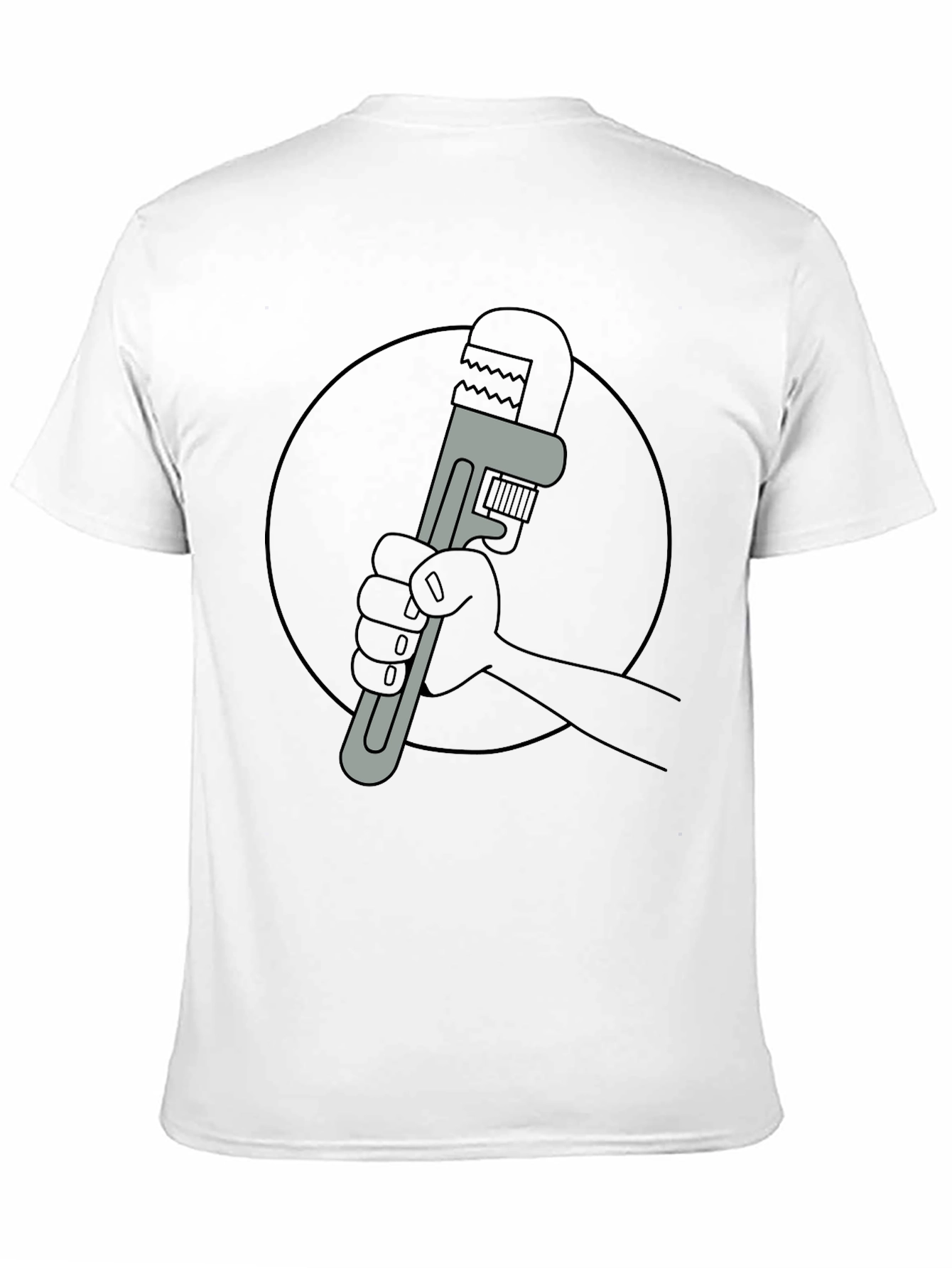 Cartoon Wrench Graphic Tee - Black