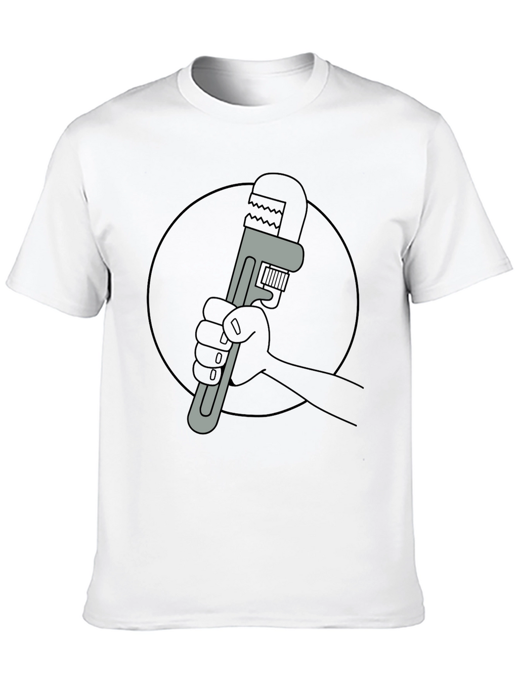 Cartoon Wrench Graphic Tee - Black