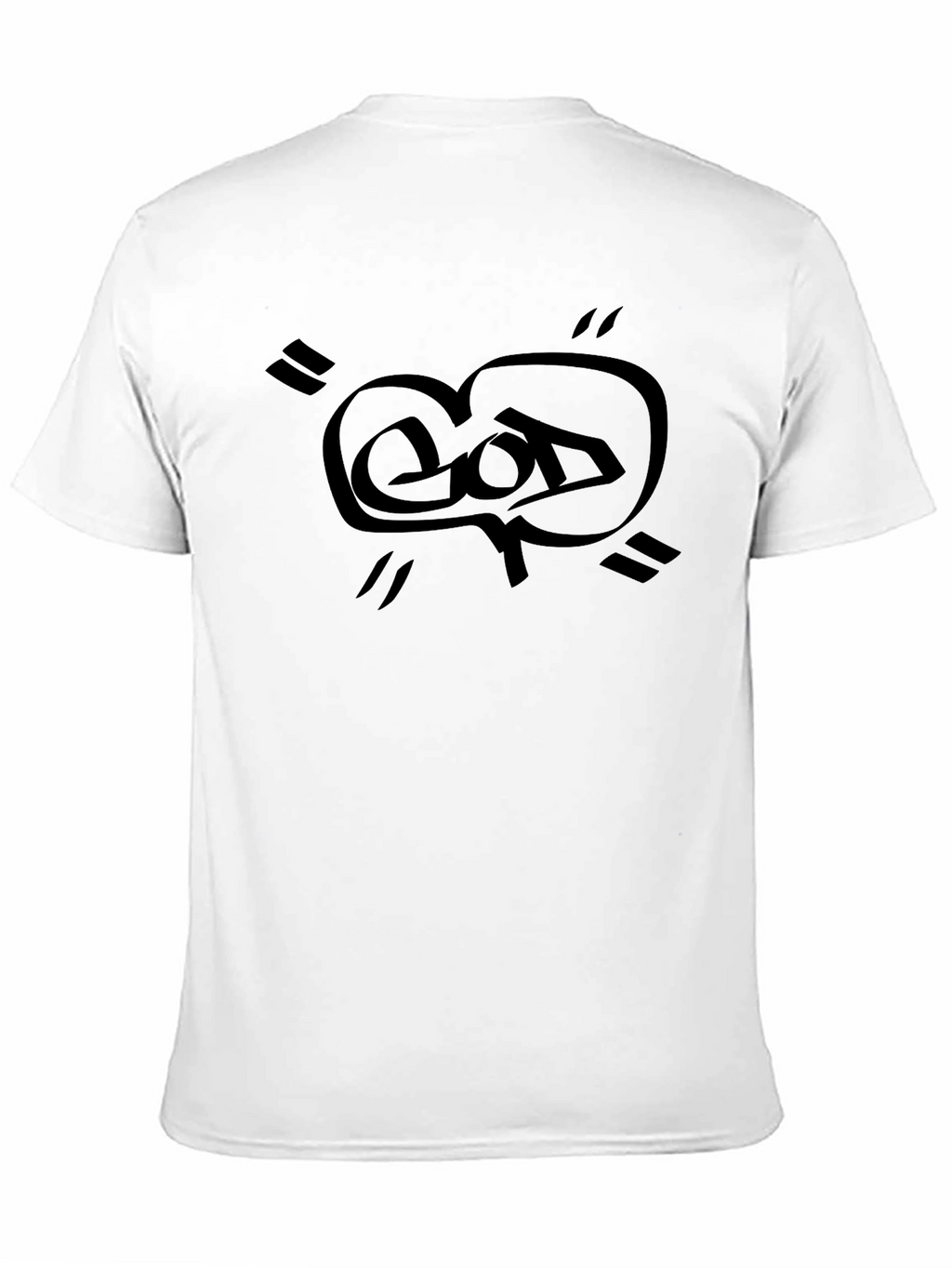 Black Graphic Tee - Unique God Design