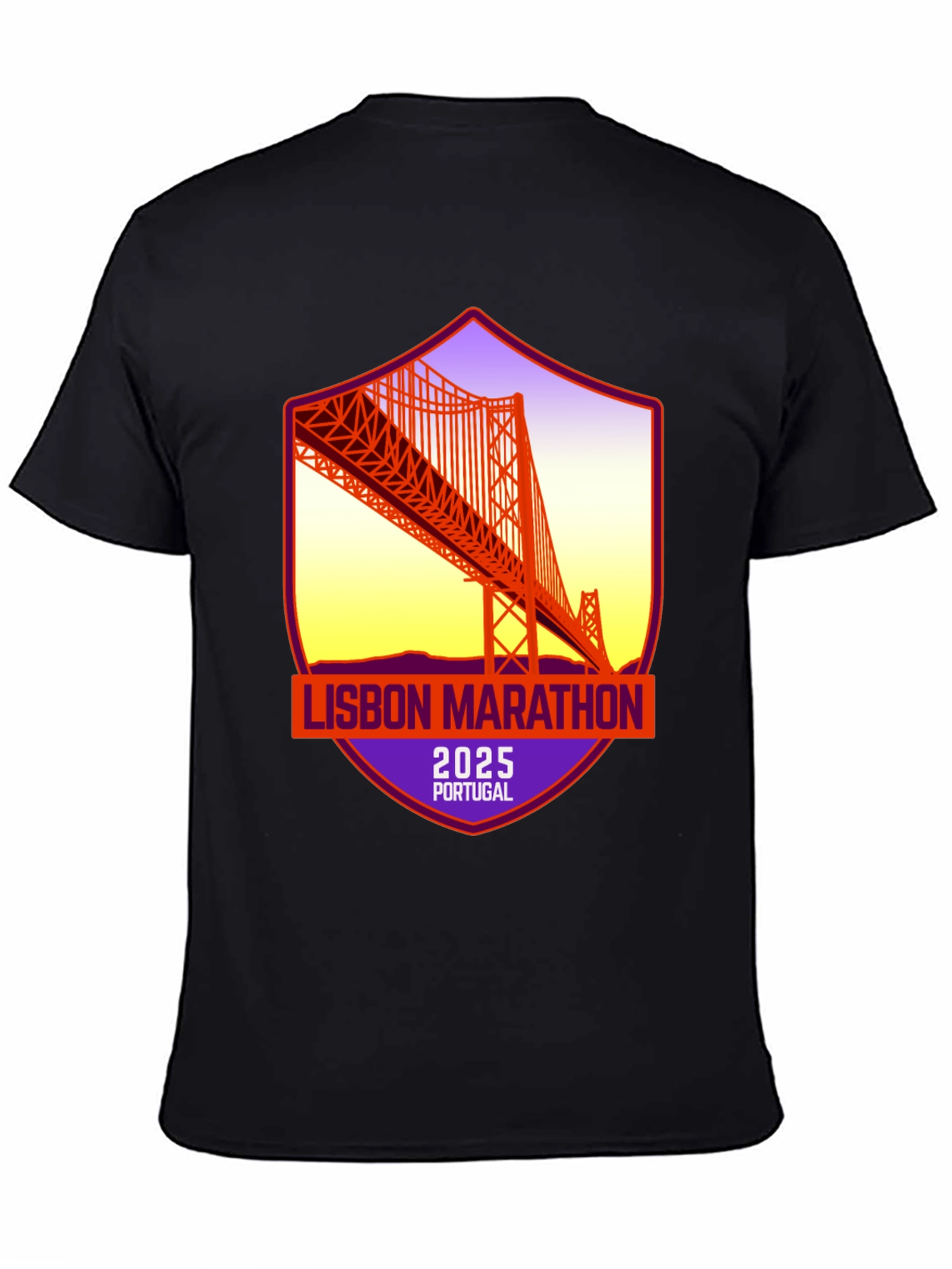 Lisbon Marathon 2025 T-Shirt: Portugal Bridge Design
