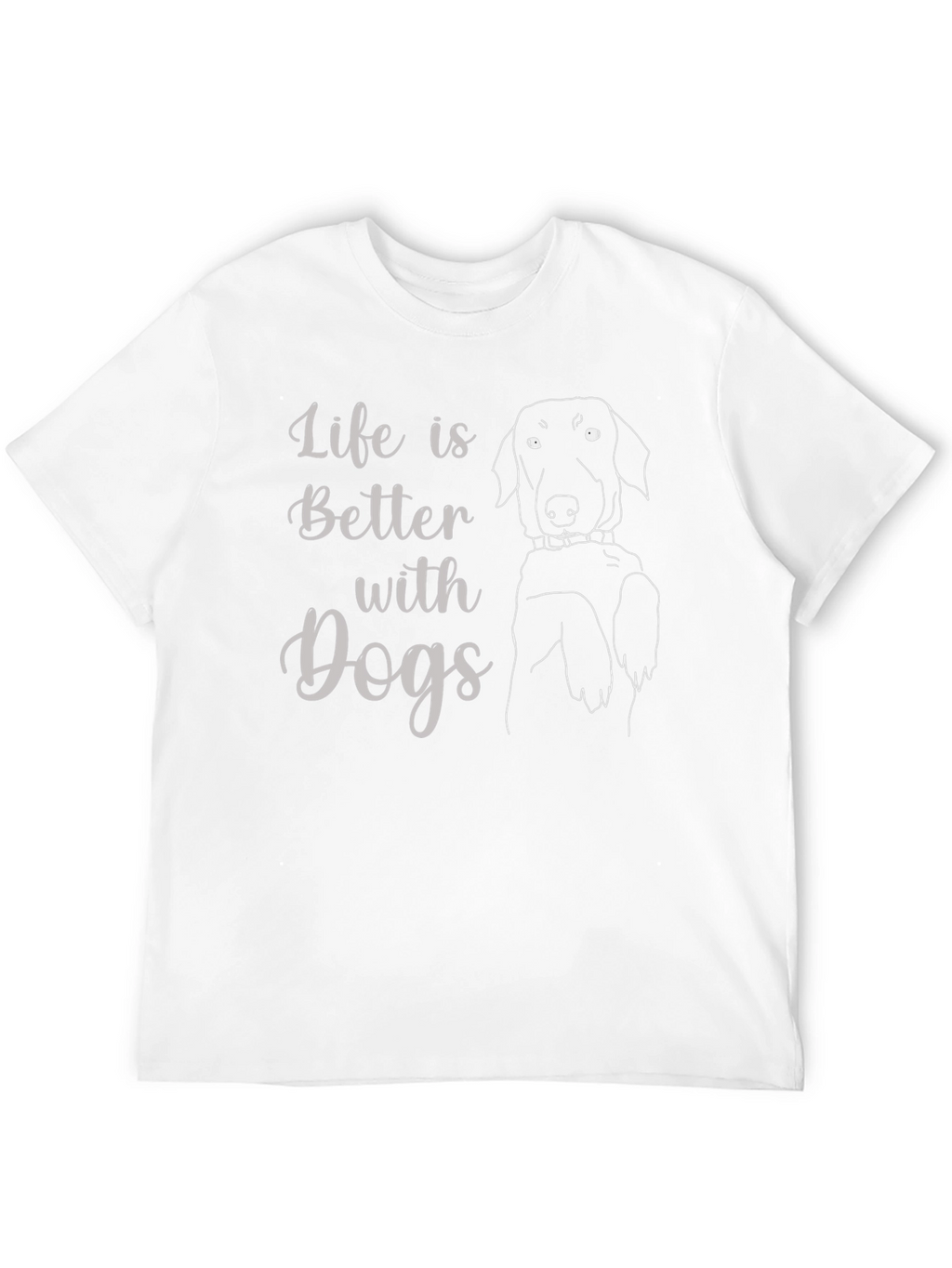 Life is Better with Dogs Black T-Shirt