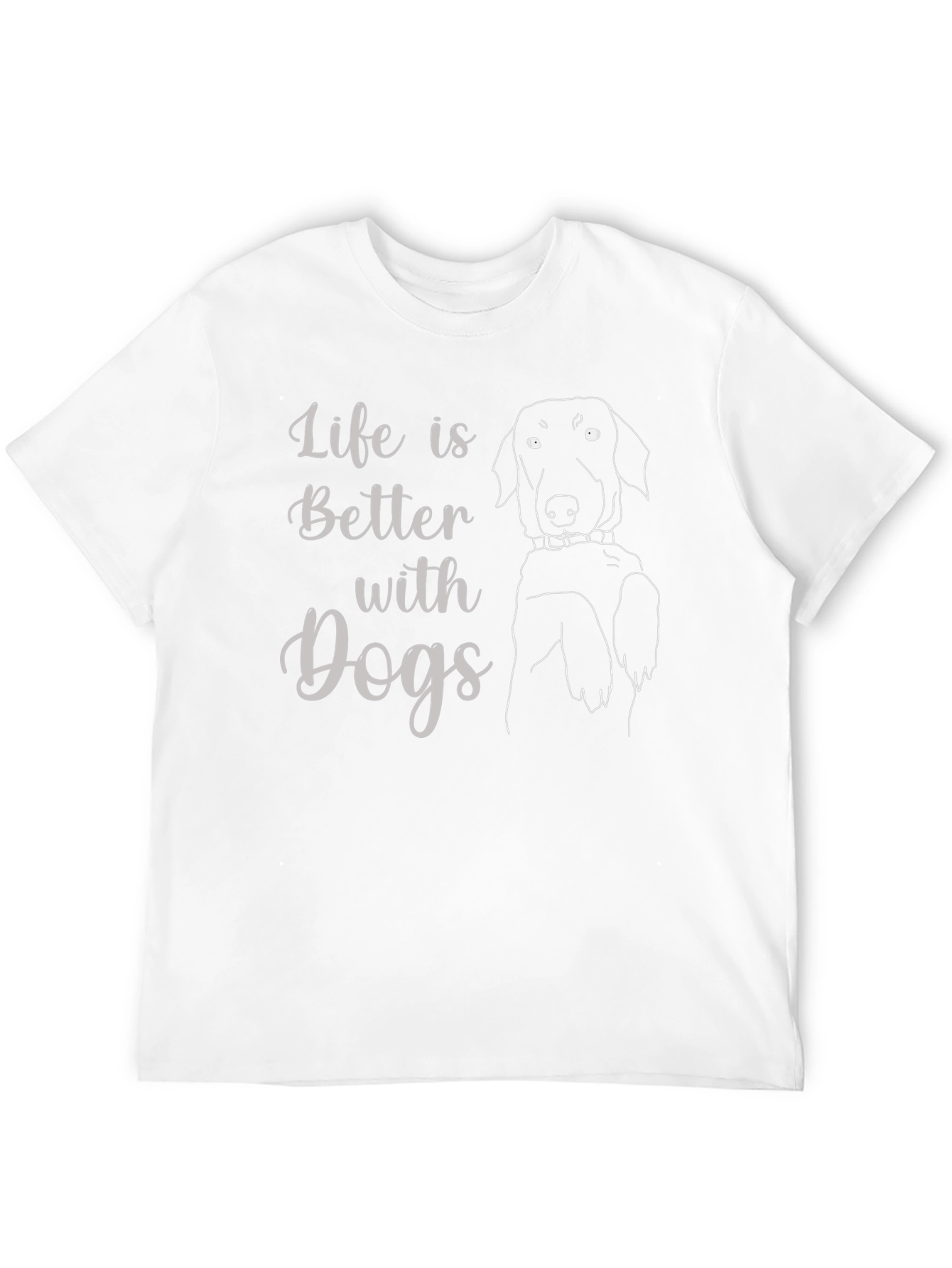 Life is Better with Dogs Black T-Shirt