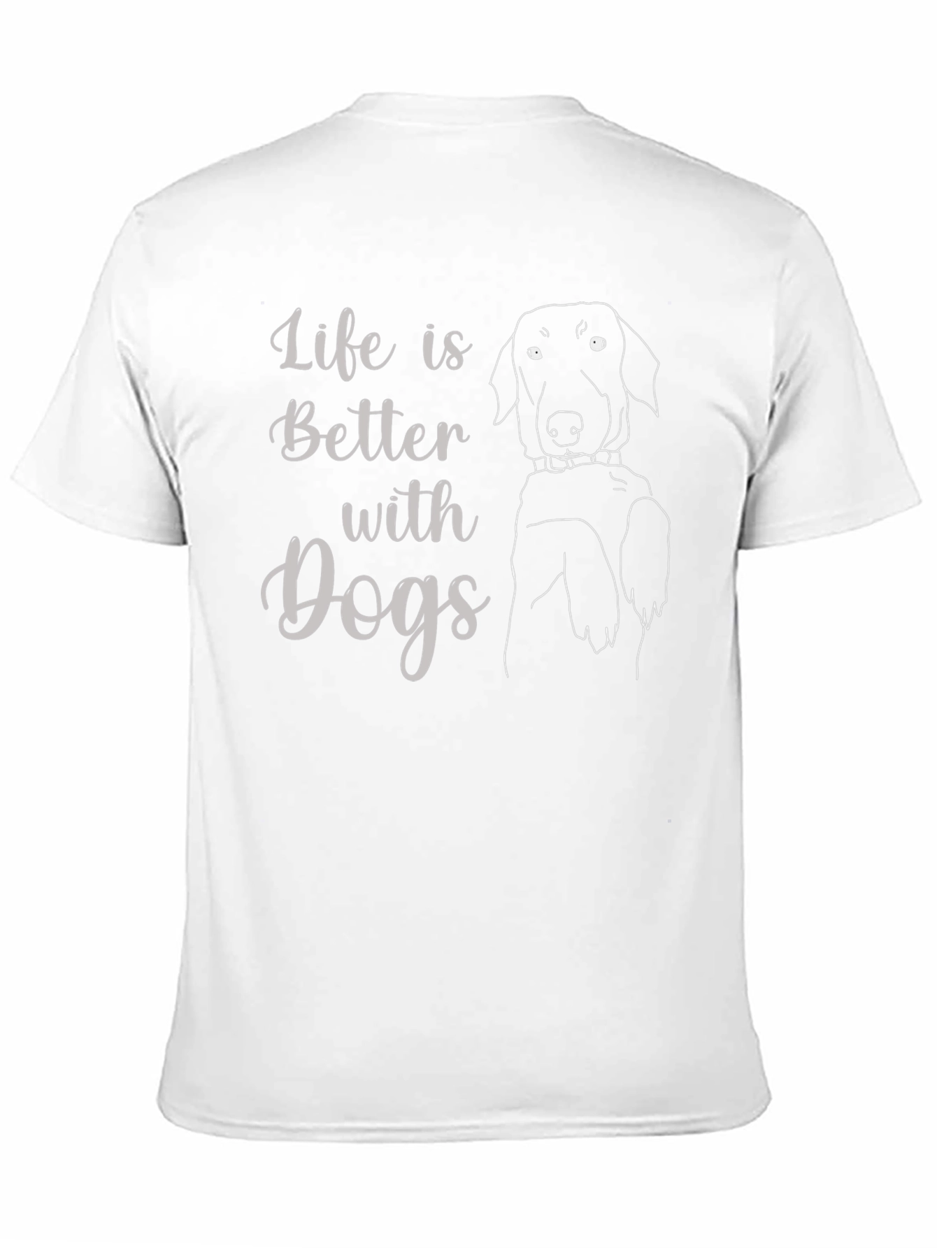 Life is Better with Dogs Black T-Shirt