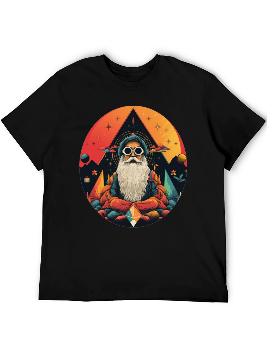 Mystic Mountain Meditation Tee -  Graphic Print