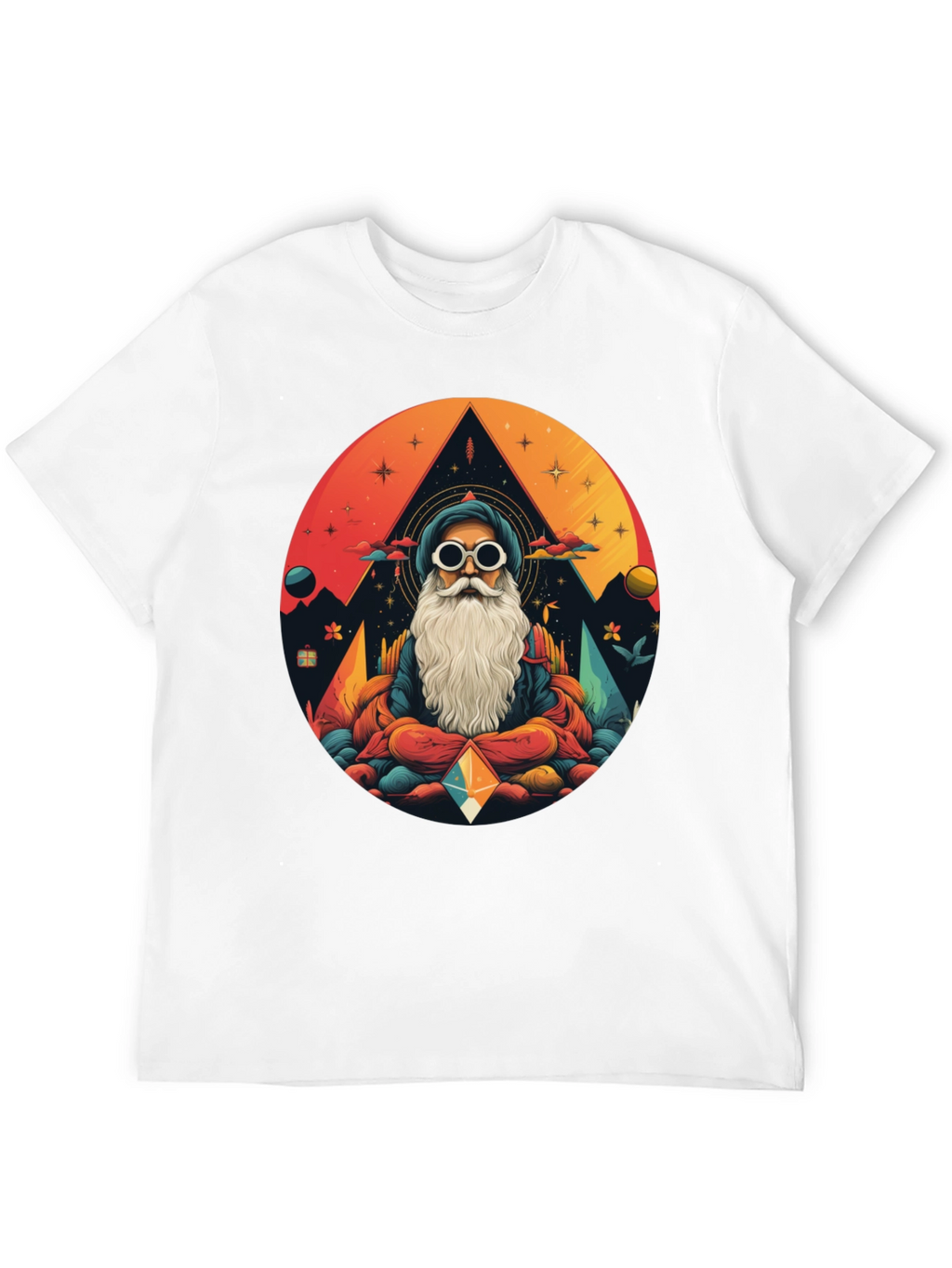 Mystic Mountain Meditation Tee -  Graphic Print