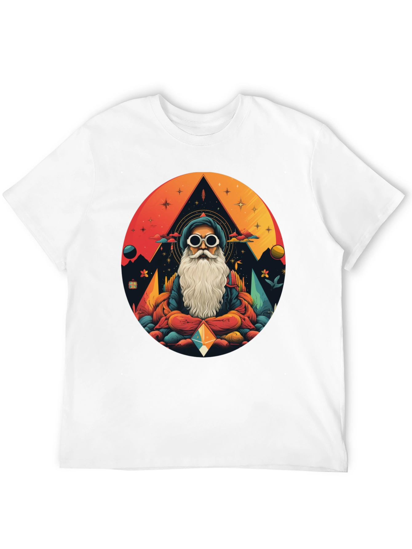 Mystic Mountain Meditation Tee -  Graphic Print