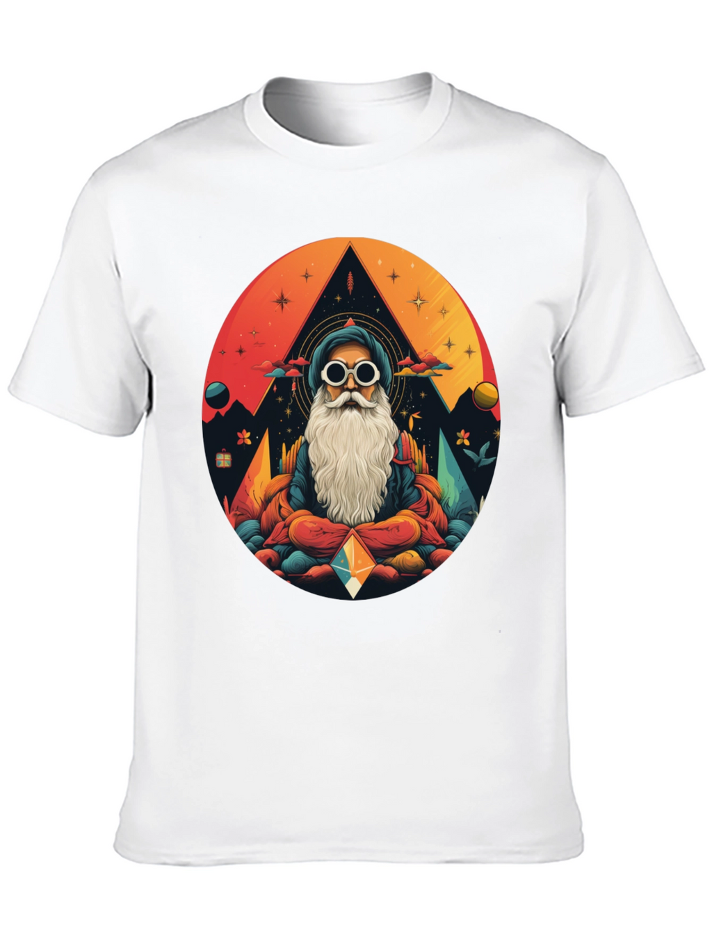 Mystic Mountain Meditation Tee -  Graphic Print