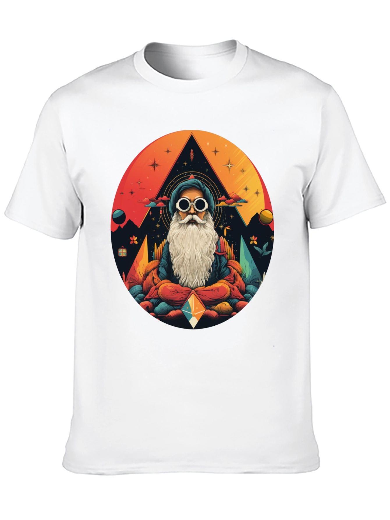 Mystic Mountain Meditation Tee -  Graphic Print