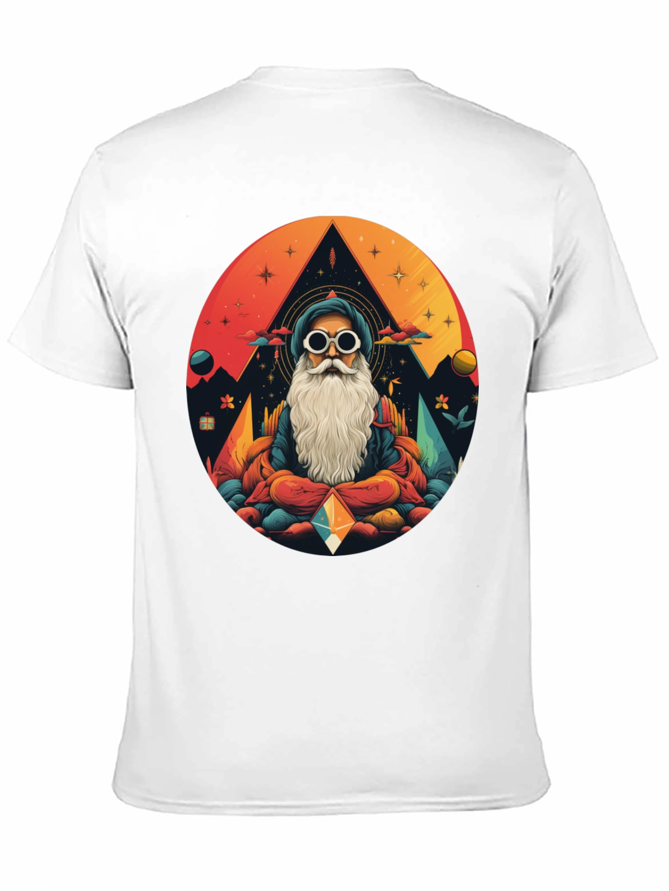 Mystic Mountain Meditation Tee -  Graphic Print